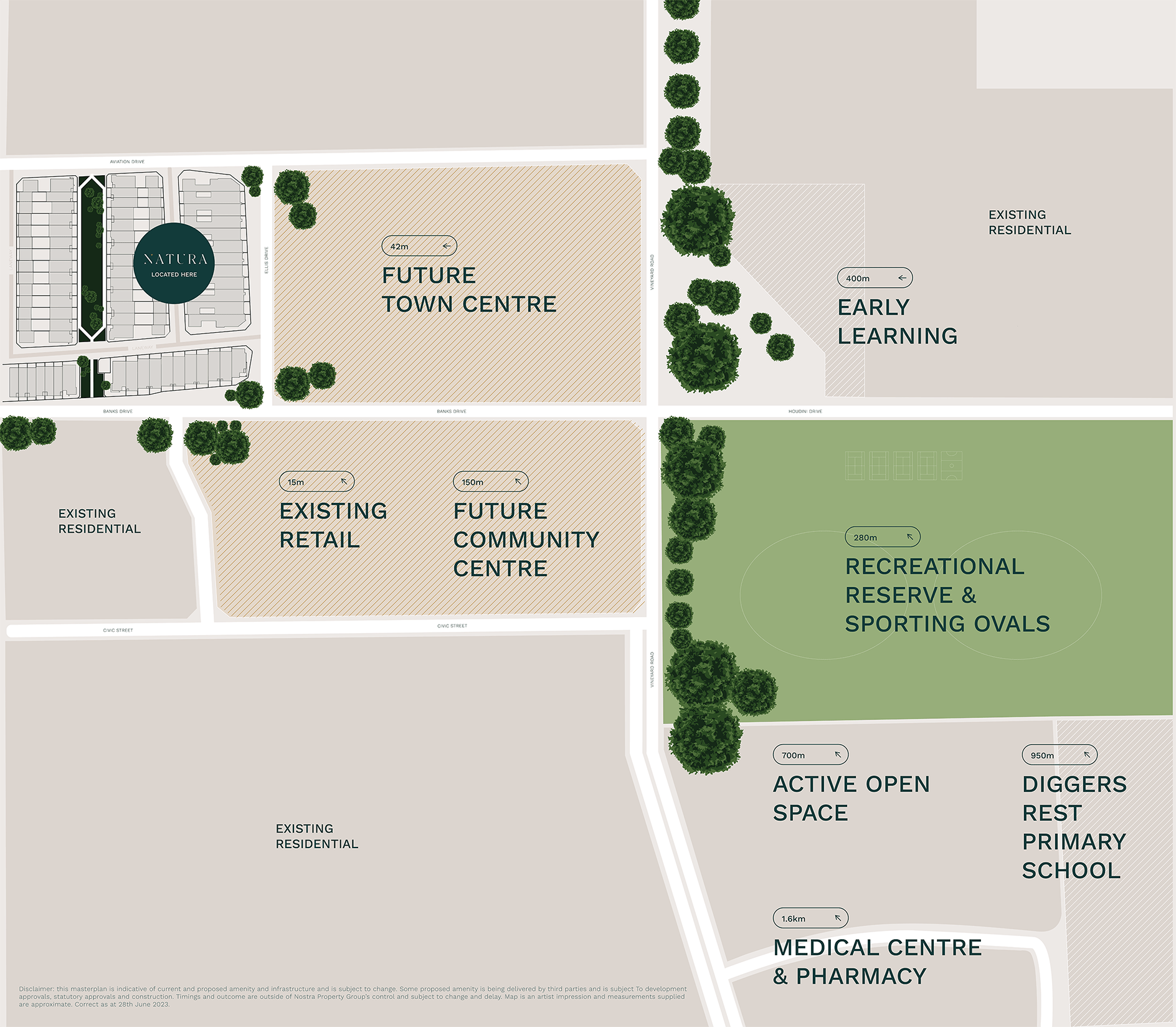 Natura Estate - Diggers Res Location Map