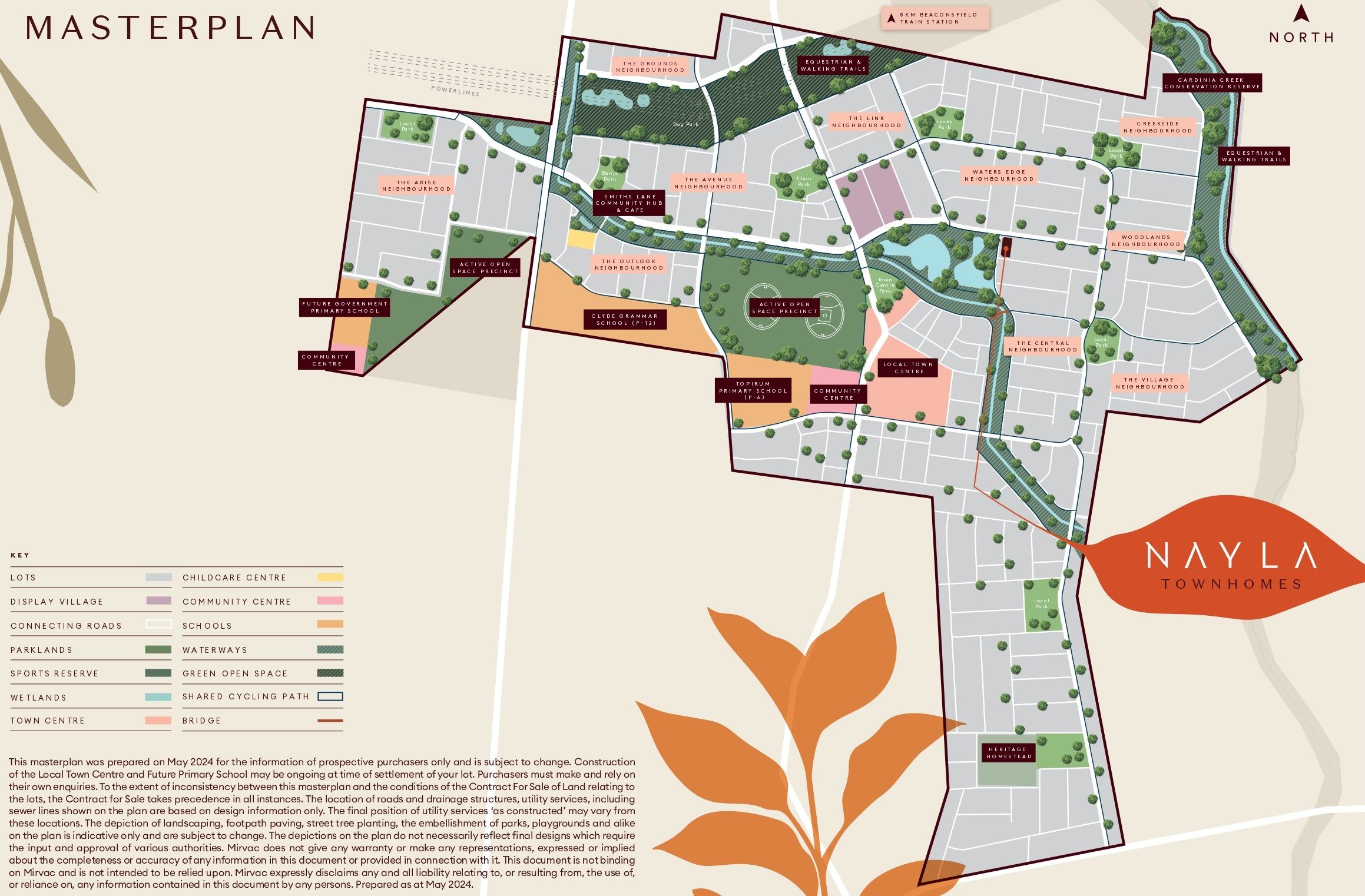 Nayla Townhome Collection at Smiths Lane Estate - Clyde North Location Map