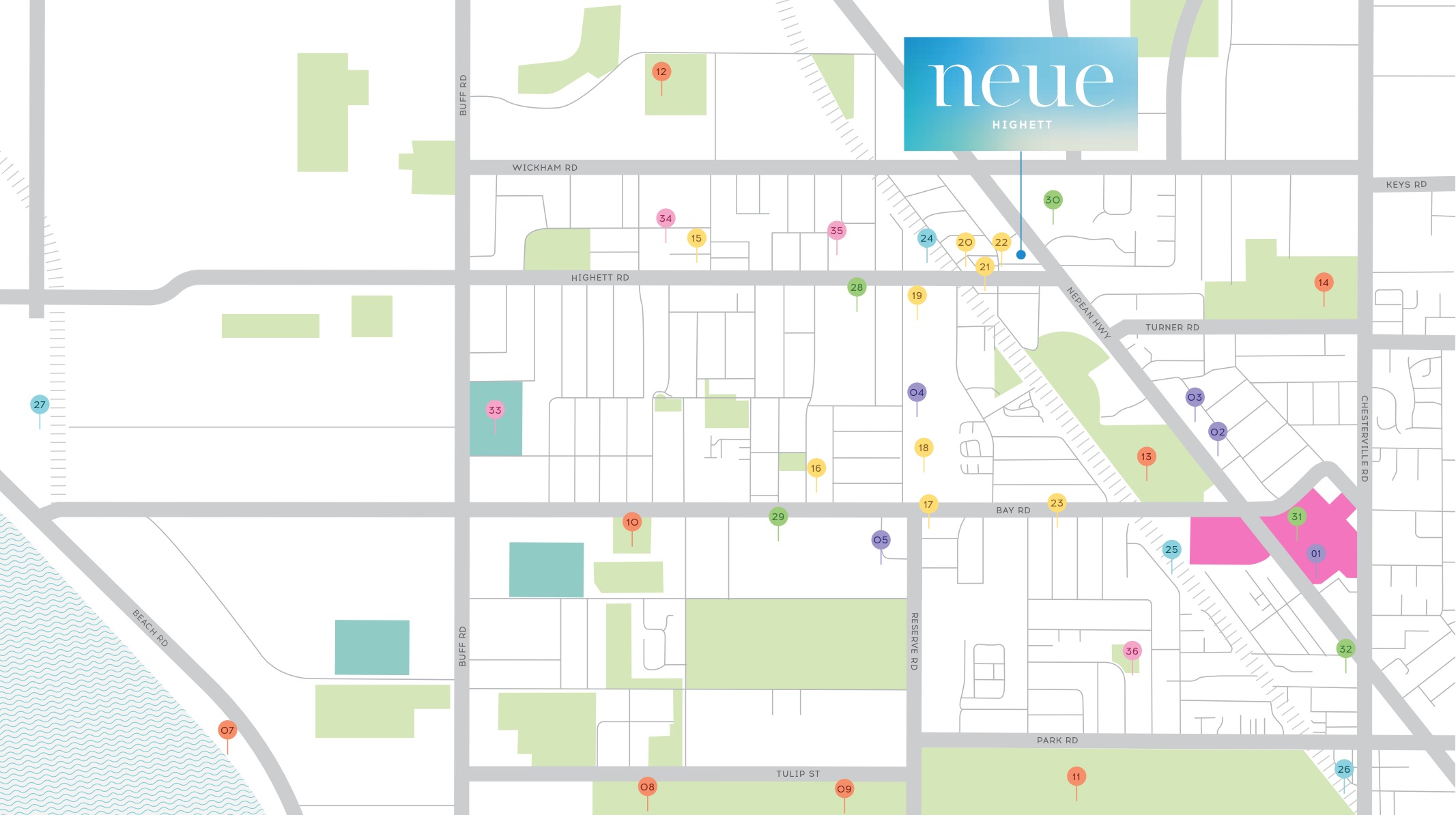 Neue Estate - Highett Location map