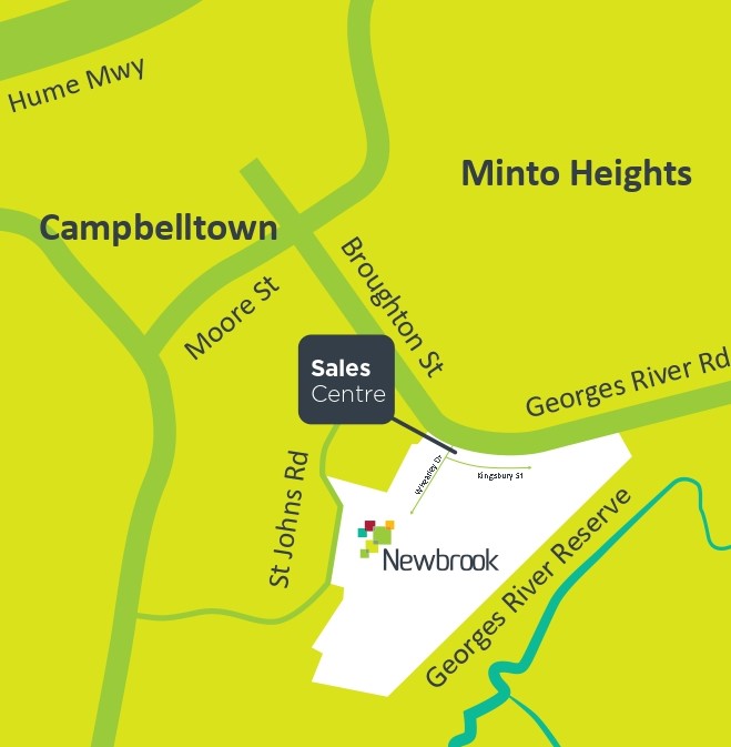 Newbrook Estate - Airds Location Map