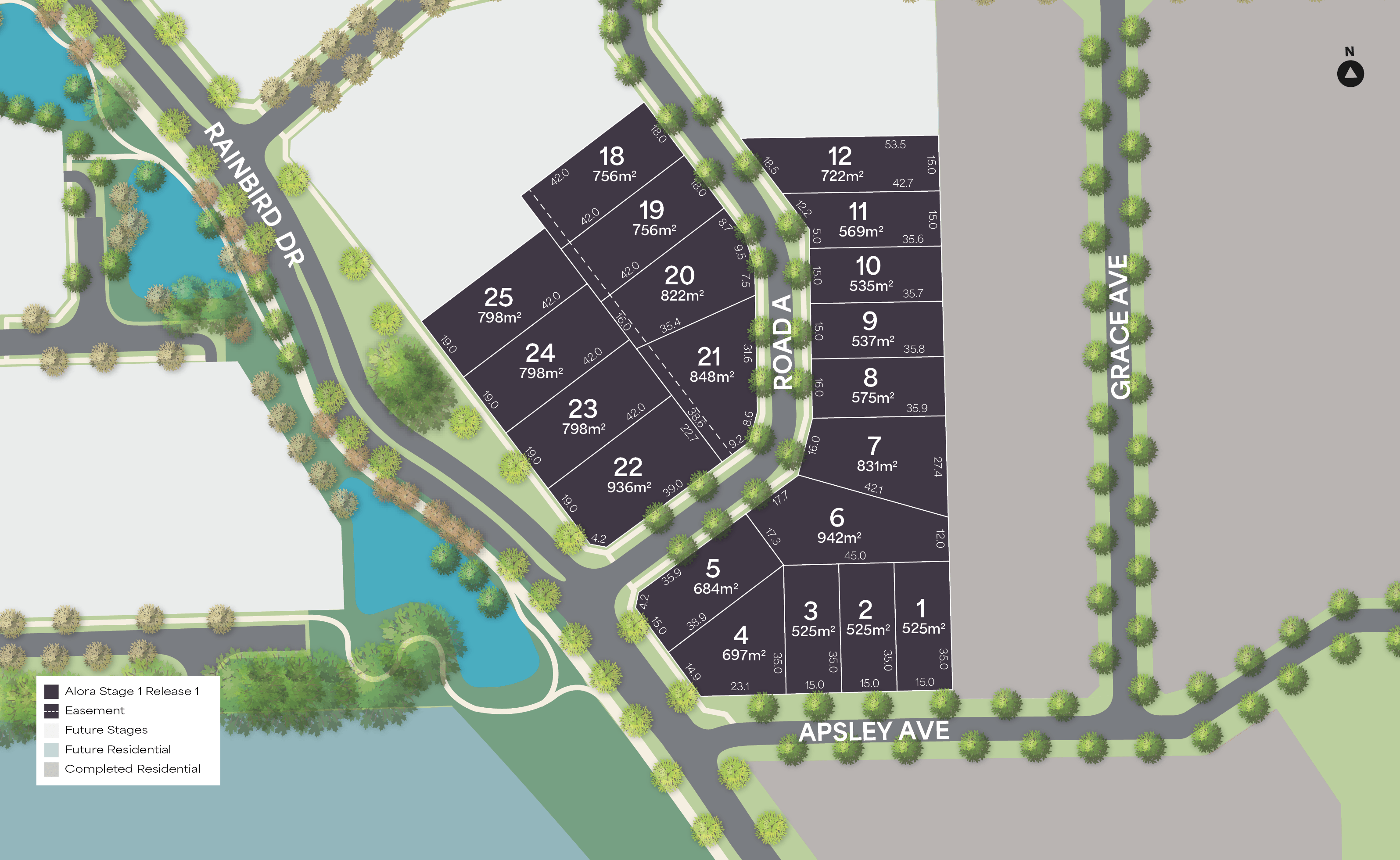 Newenham Adelaide Hills Estate - Mount Barker Release Map