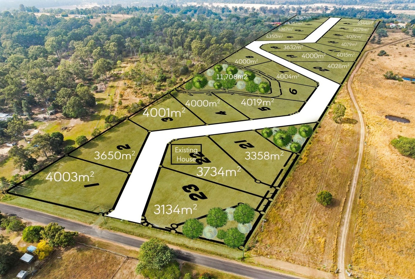 Newfern Estate - Vernor Aerial