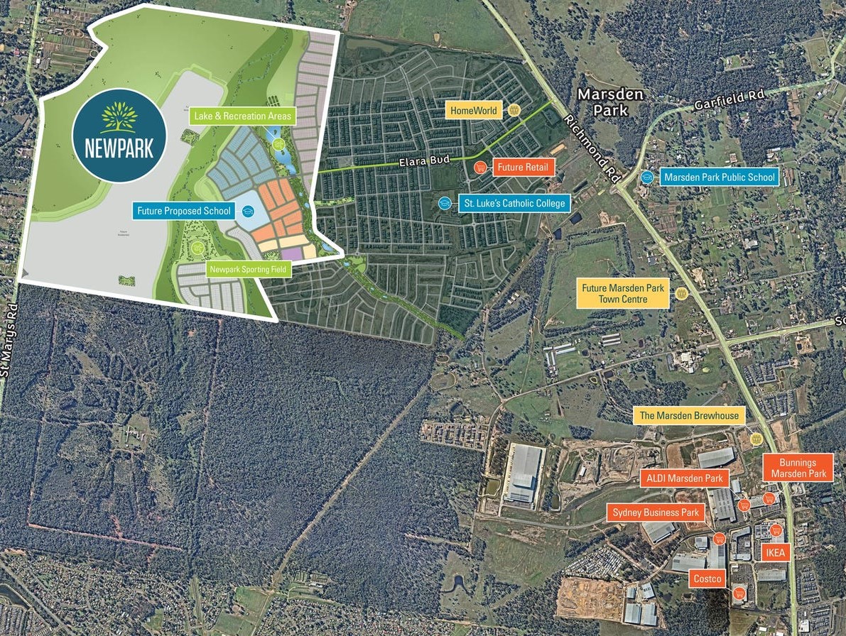 Newpark Estate - Marsden Park Location Map