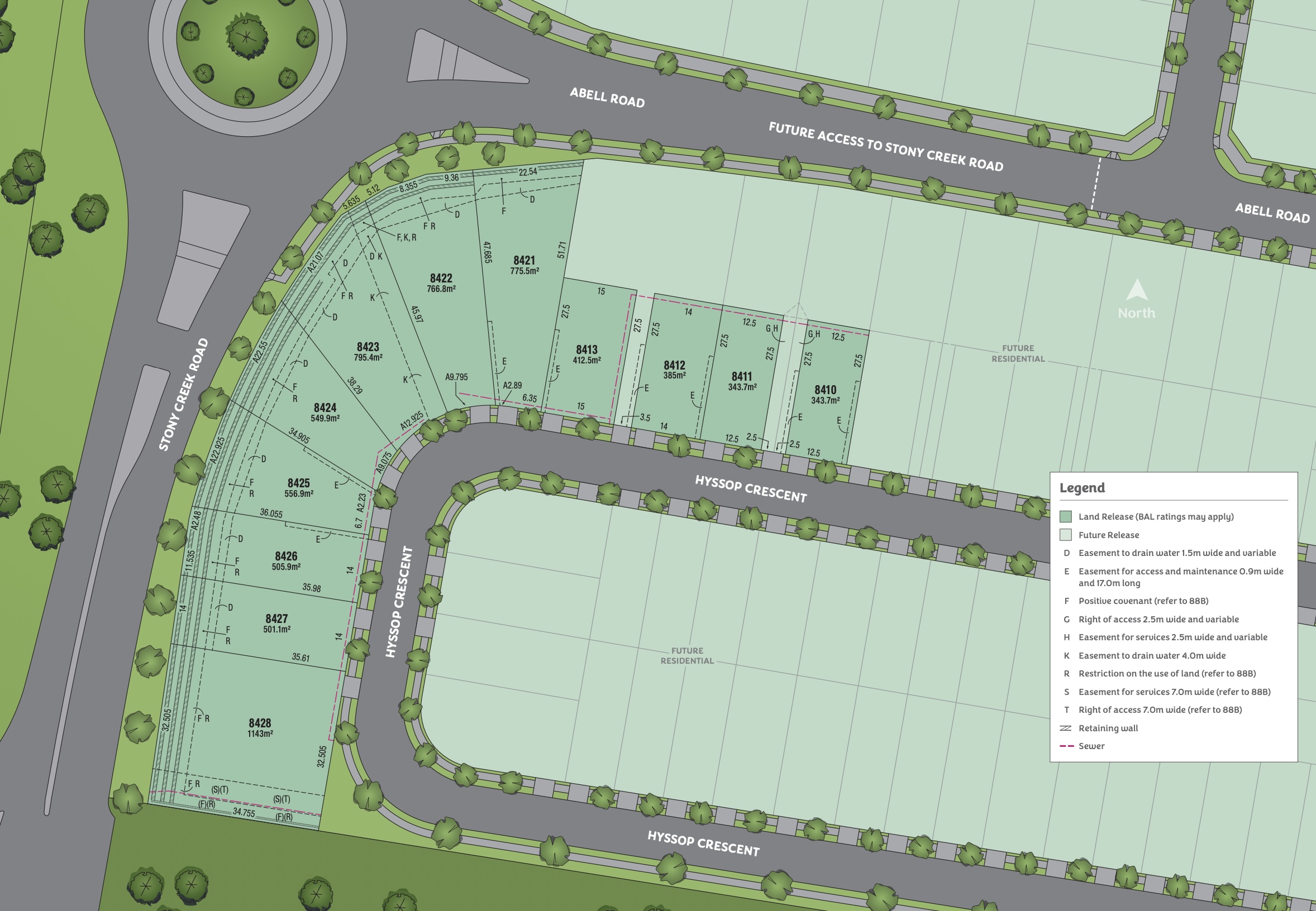 Newpark Estate - Melonba Release Map