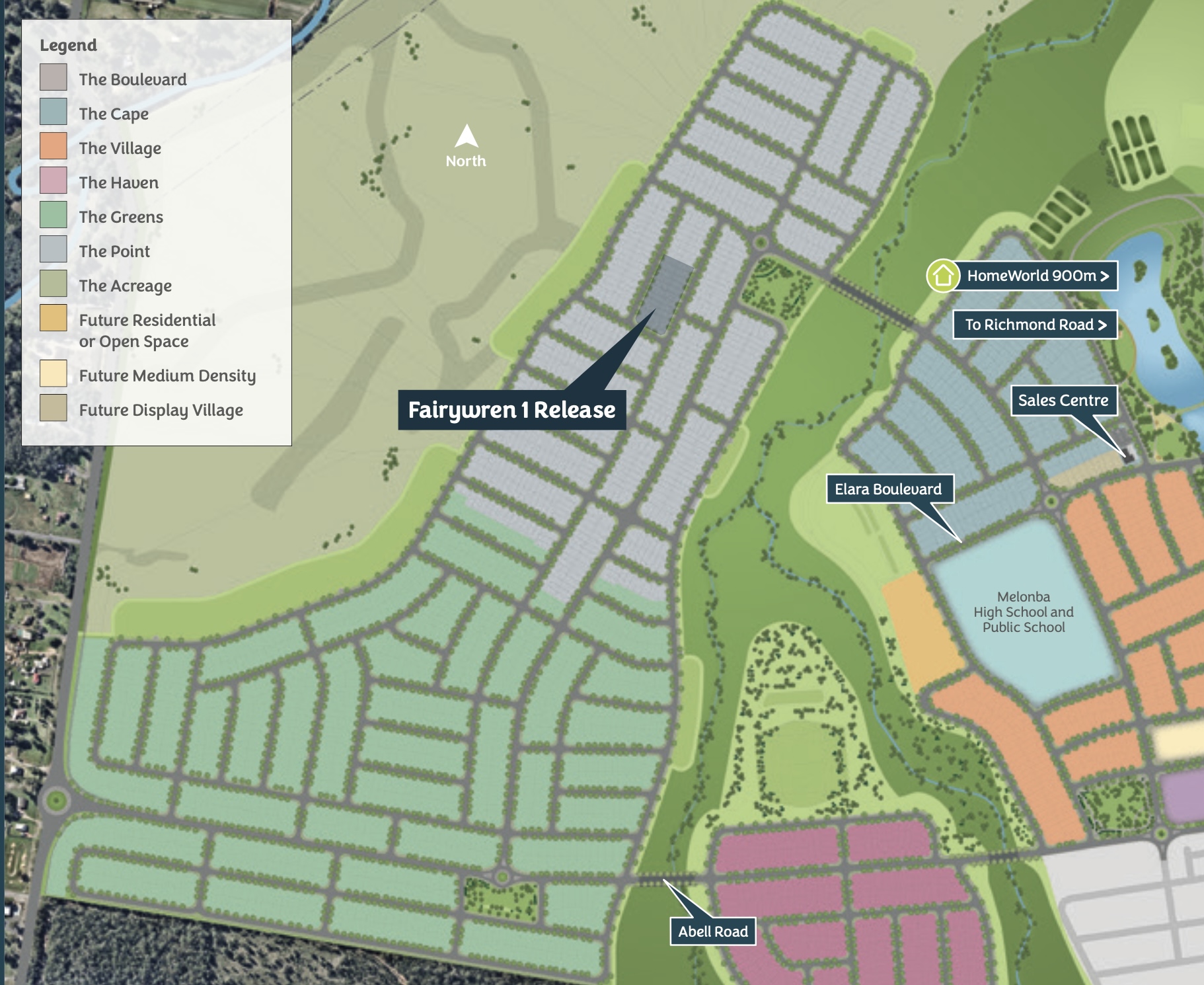 Newpark Estate - Melonba Release Map
