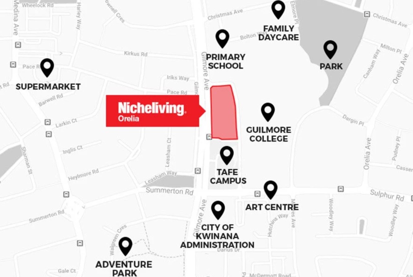 Nicheliving Orelia Estate - Orelia Location