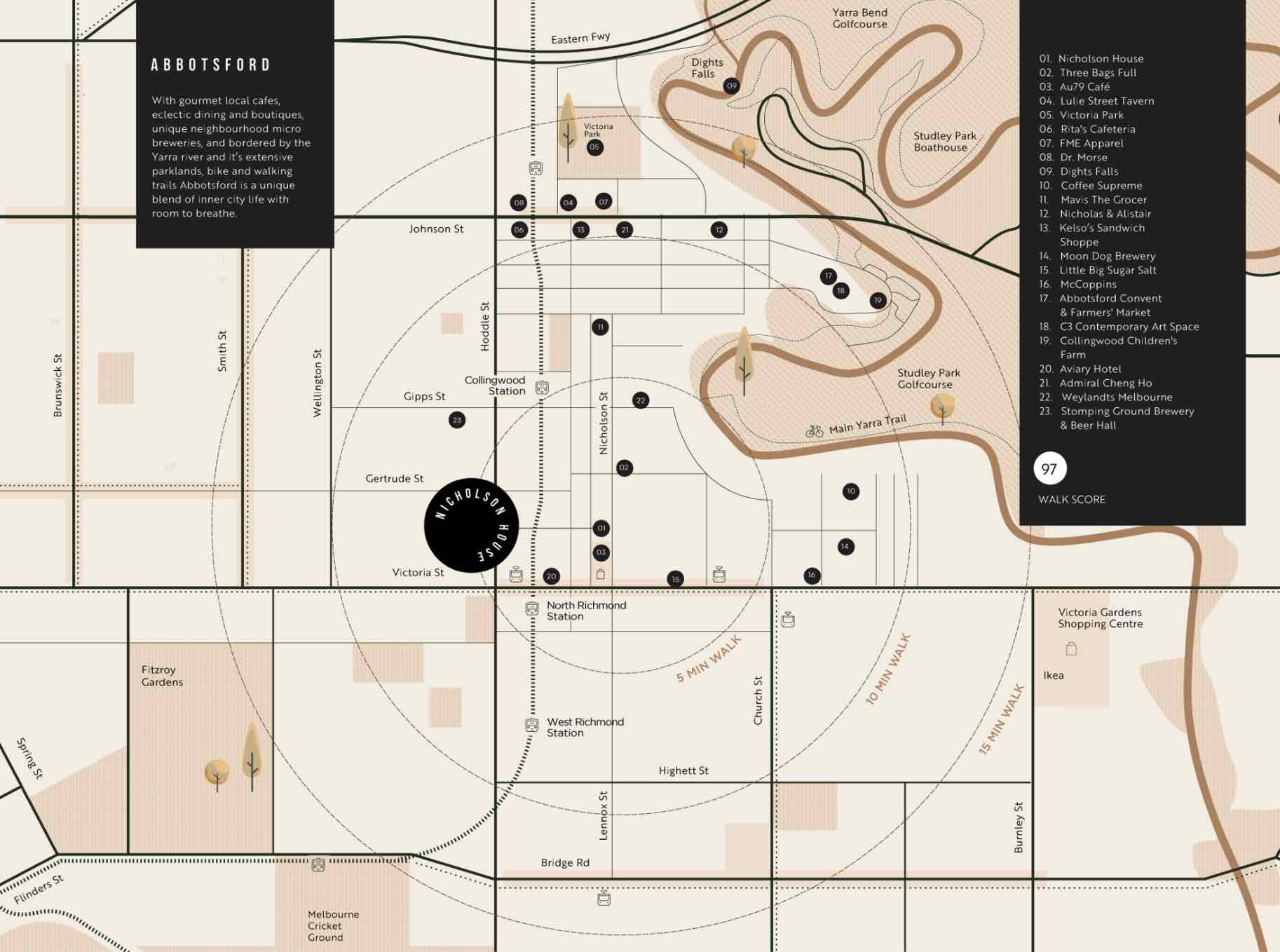 Nicholson House Estate - Abbotsford Location map