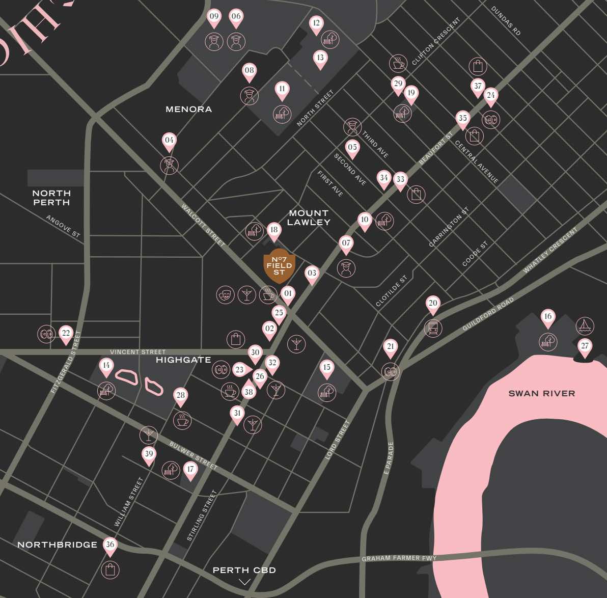 No. 7 Field St Estate - Mount Lawley Location m Location Map