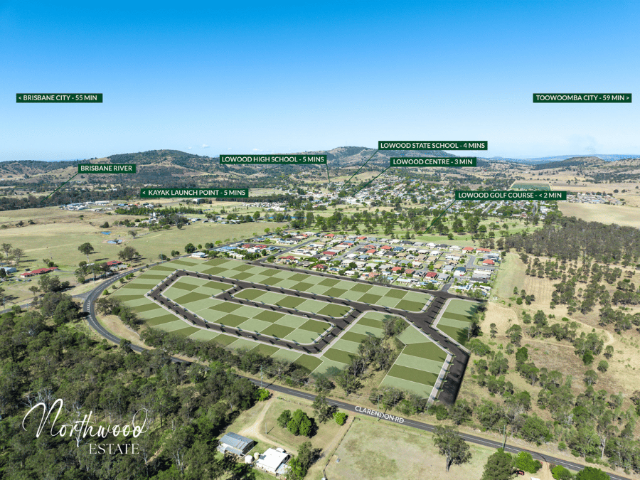 Northwood Estate - Lowood Aerial
