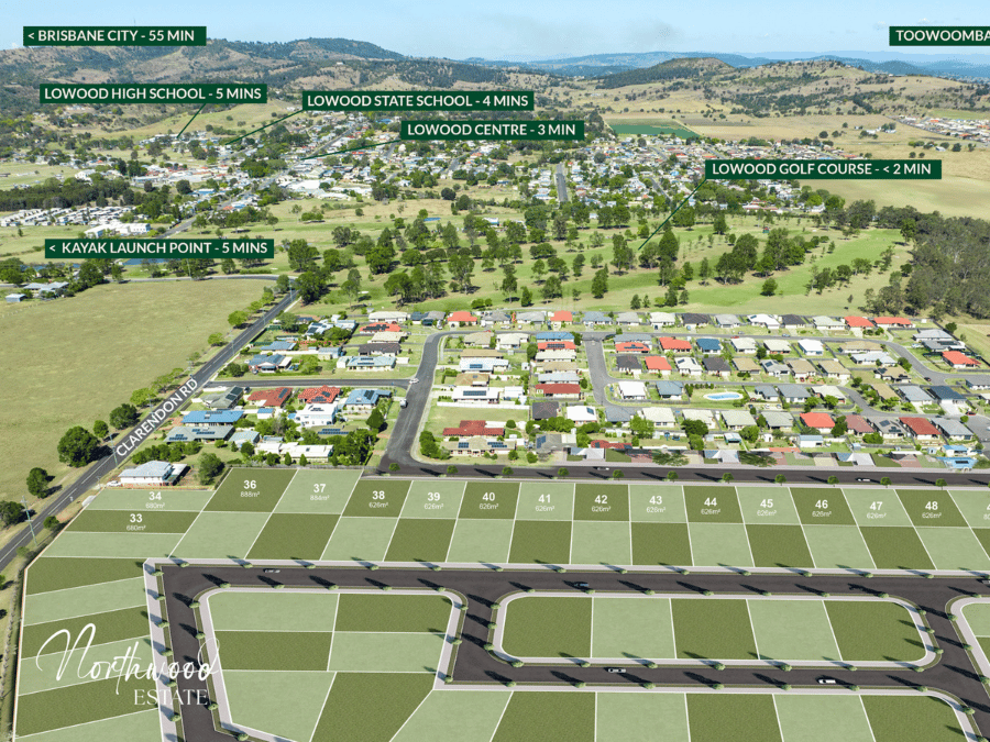 Northwood Estate - Lowood Aerial