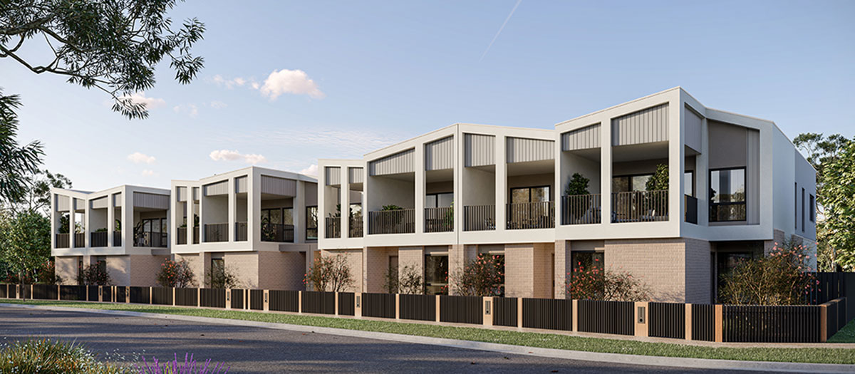 Nostra Townhomes at Stockland Harpley - Werribee Streetscape