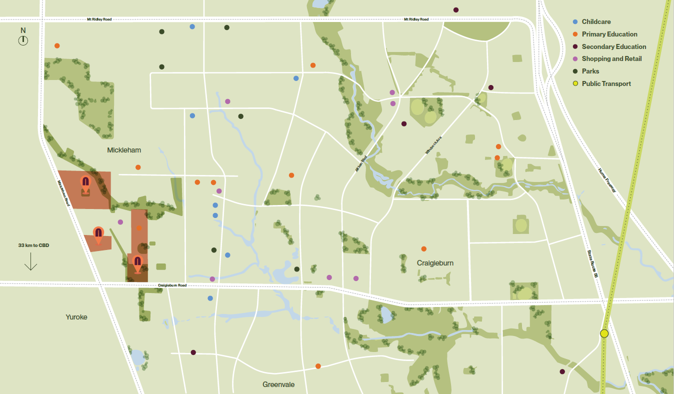 Novella Estate - Mickleham Location Map