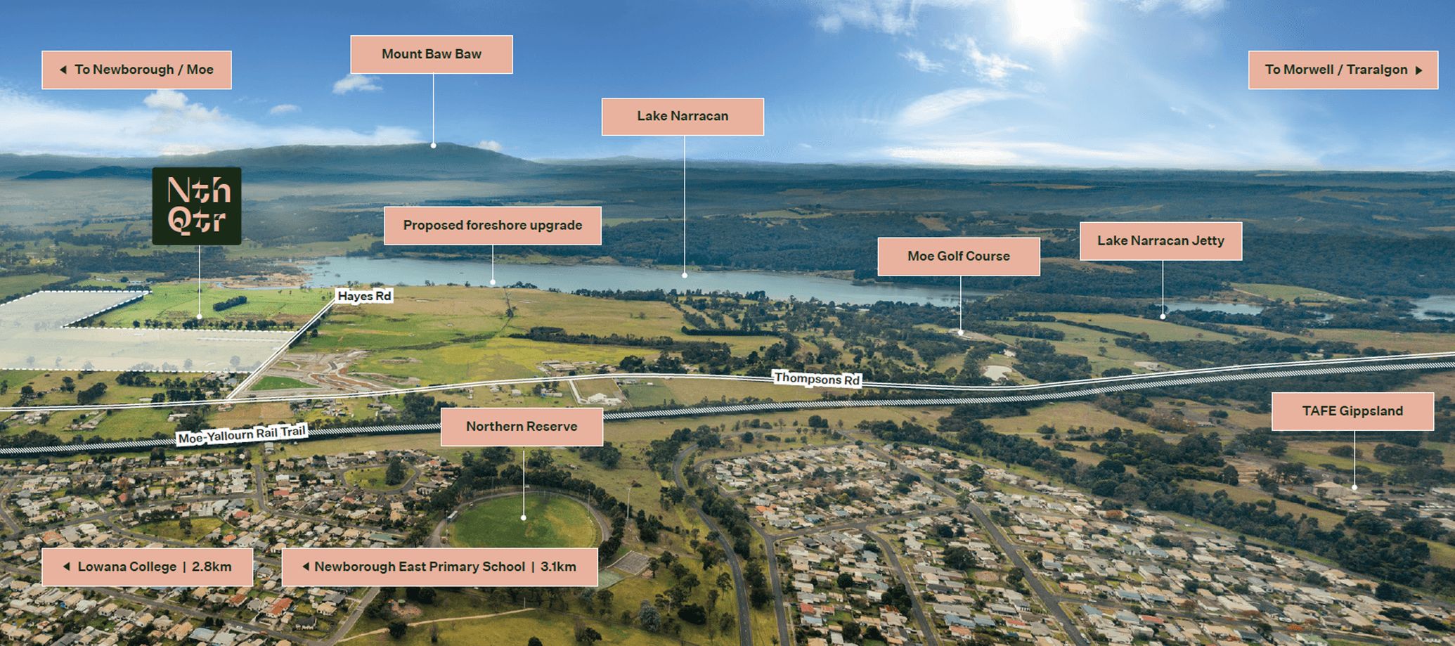 Nth Qtr Estate - Newborough Aerial