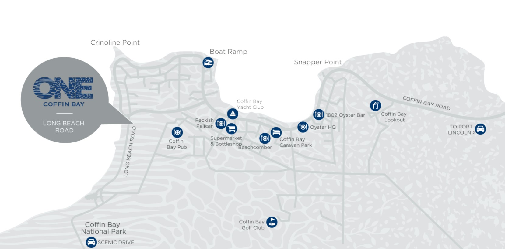ONE Coffin Bay Estate - Coffin Bay Location Map