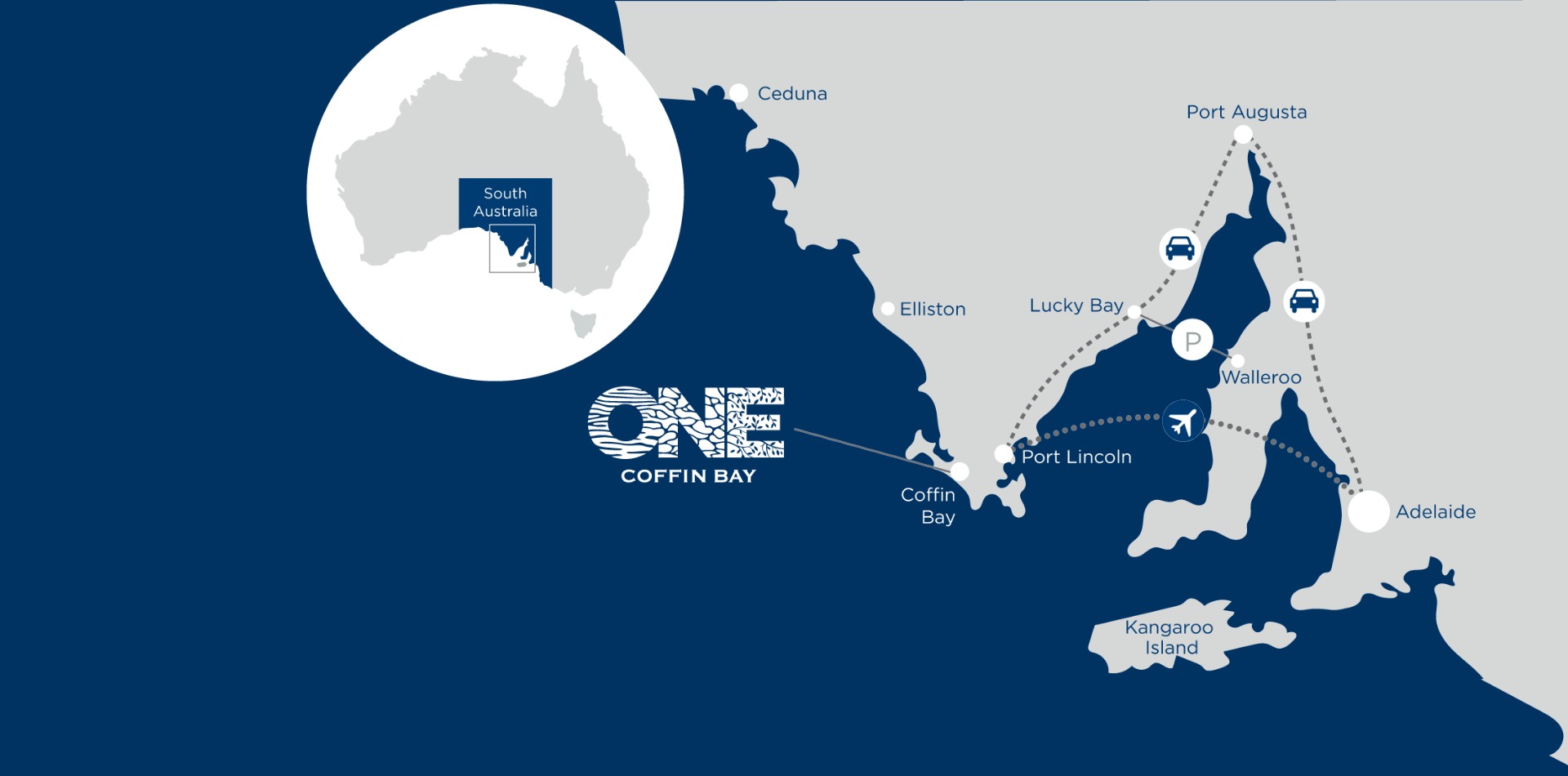 ONE Coffin Bay Estate - Coffin Bay Location Map