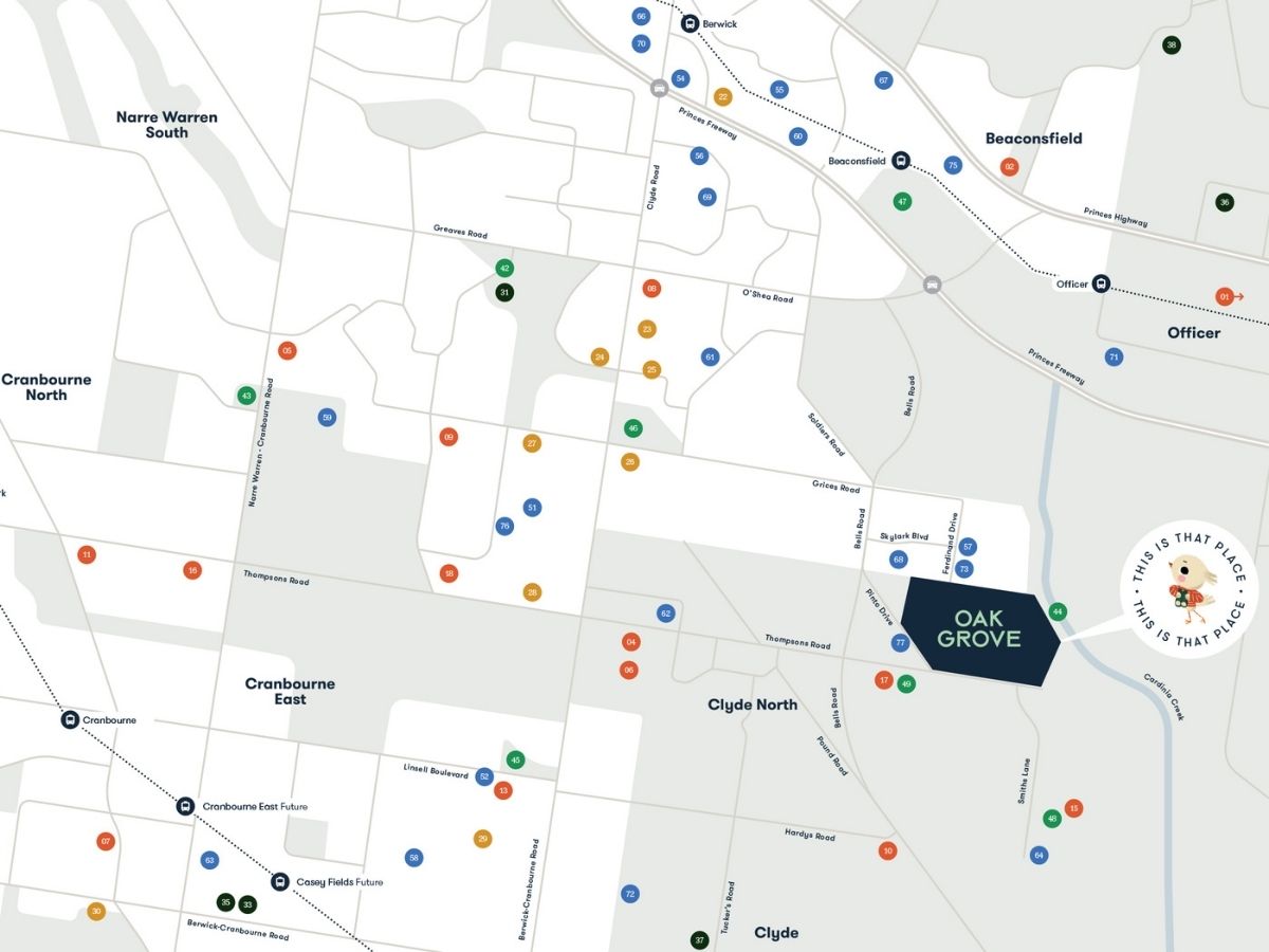 Oak Grove Estate - Clyde North Location Map
