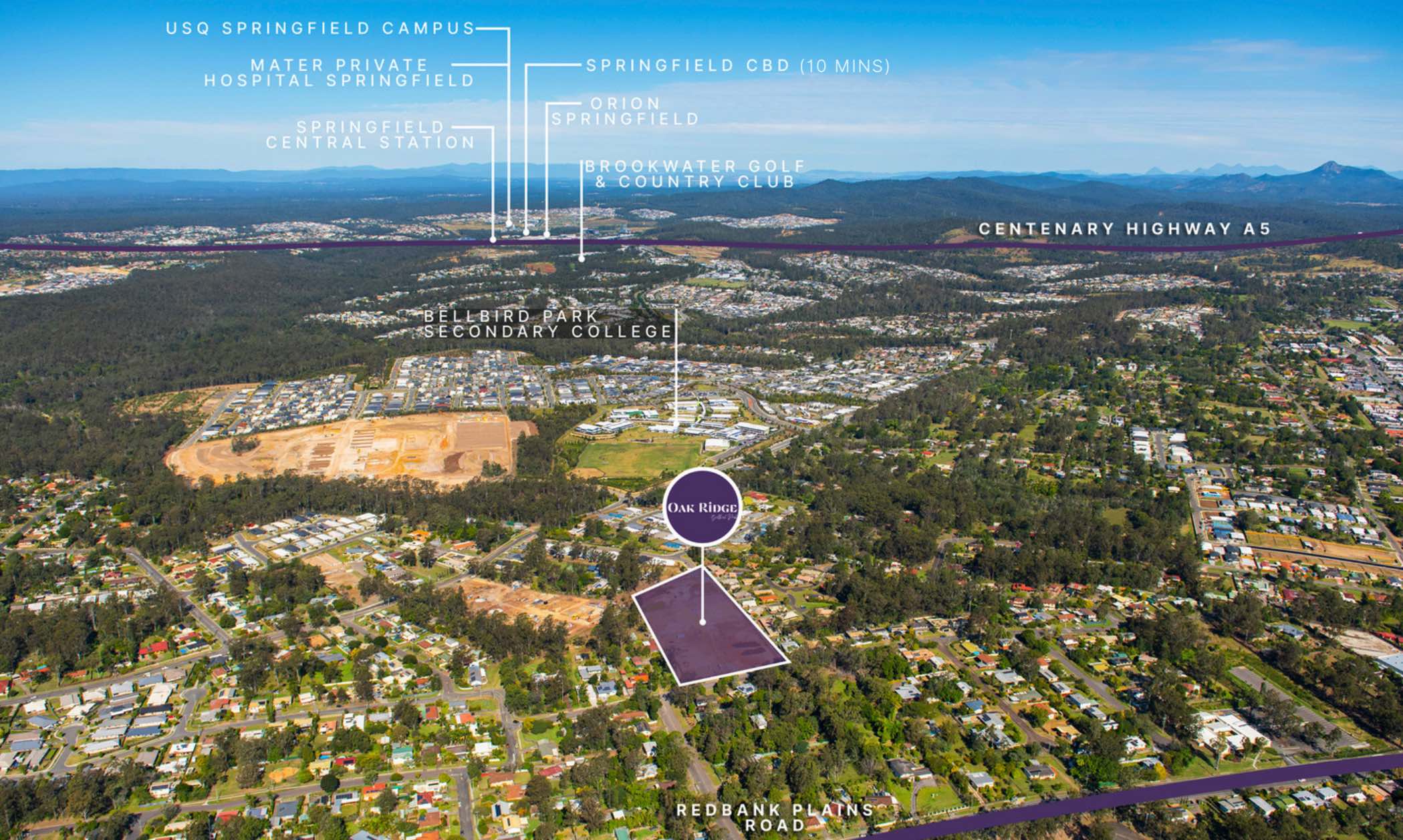 Oak Ridge Estate - Bellbird Park Aerial