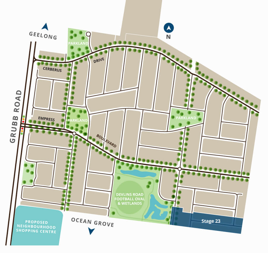 Oakdene Estate - Ocean Grove Release Map