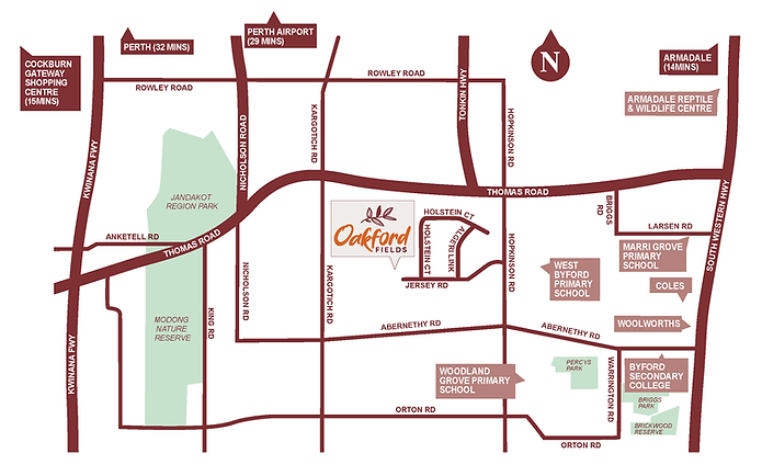 Oakford Fields Estate - Oakford Location