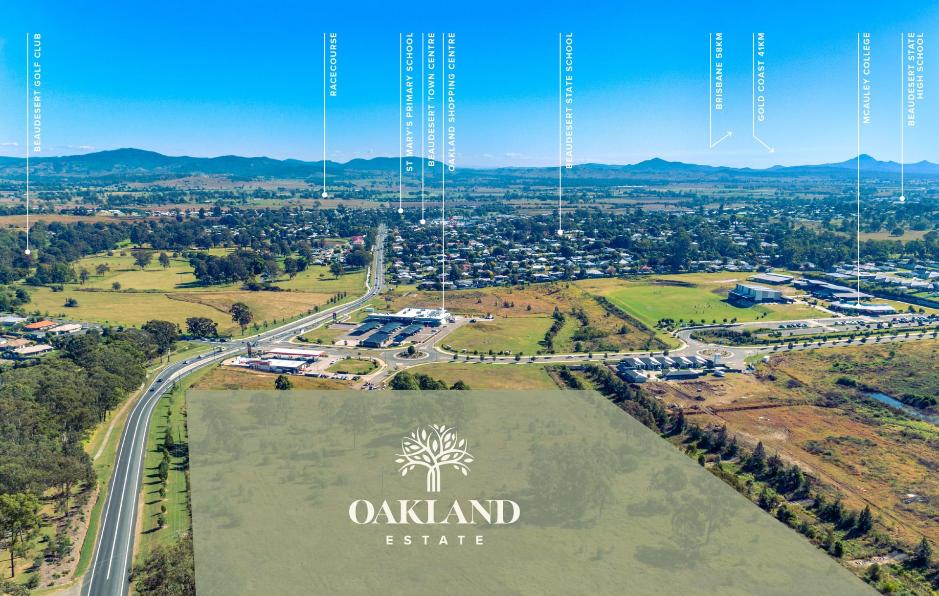 Oakland Estate - Beaudesert Aerial