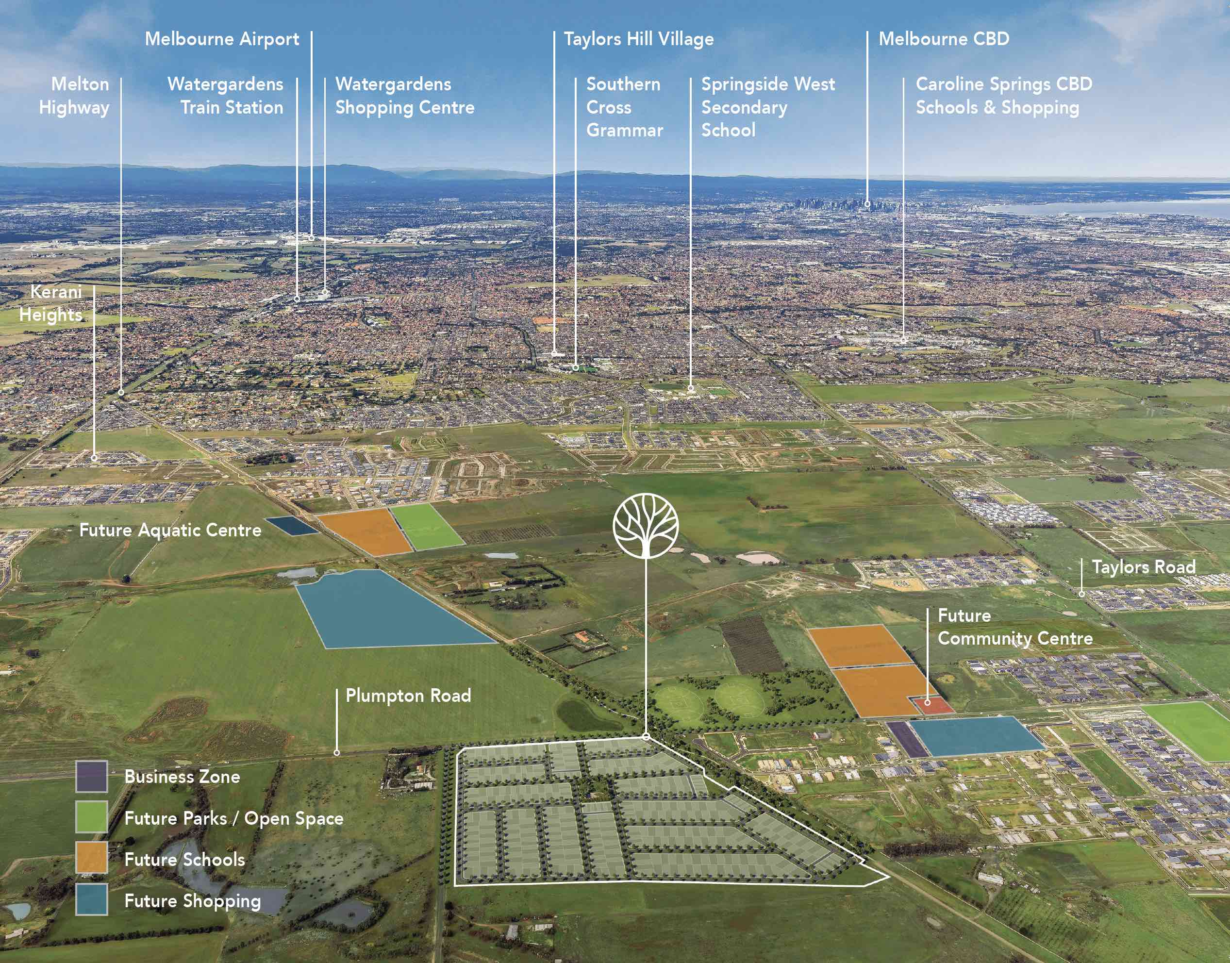 Oaklands Estate - Bonnie Brook Aerial