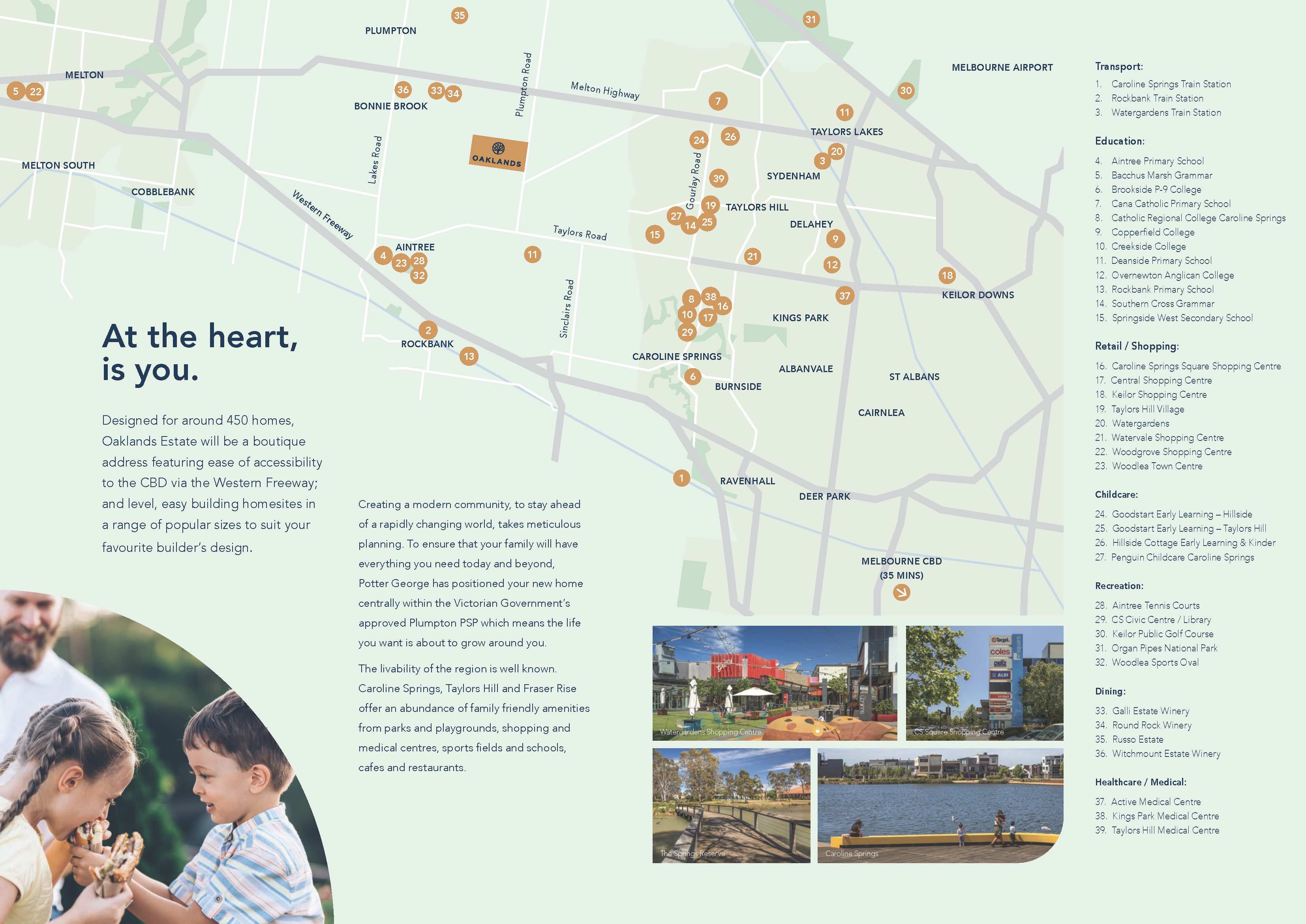 Oaklands Estate - Bonnie Brook Location Map