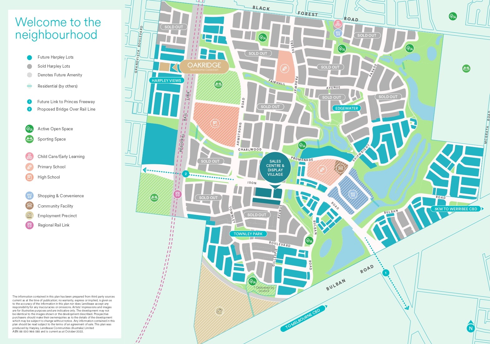 Oakridge Townhomes at Harpley - Werribee Location Map