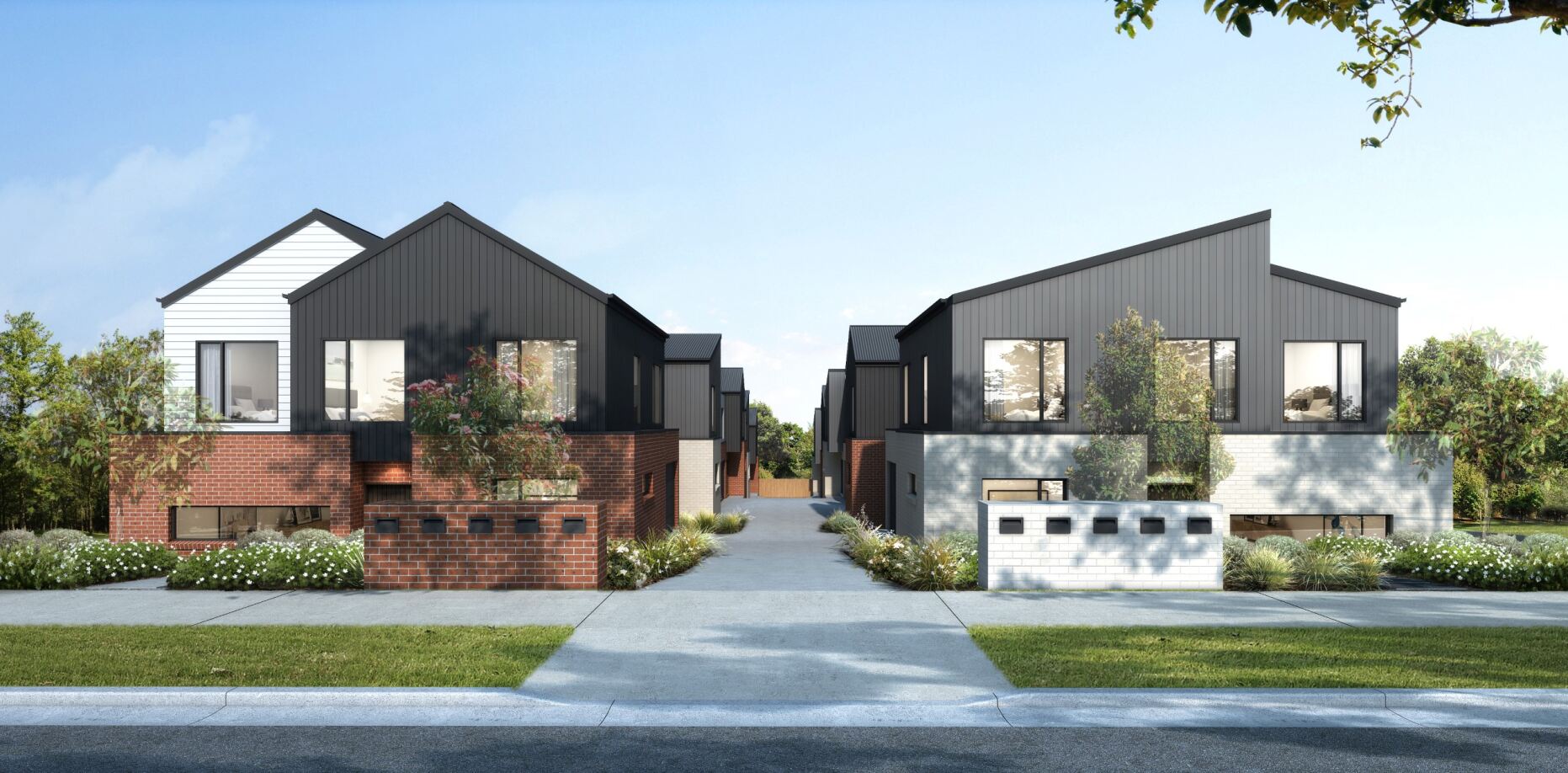 Oakside Place Townhomes - Berwick Render