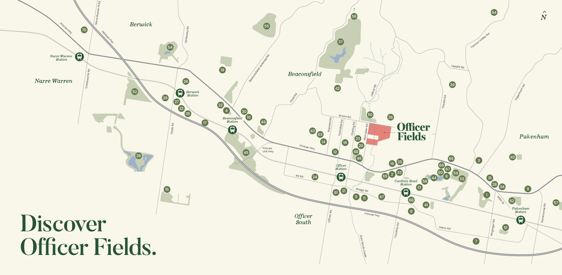 Officer Fields Estate - Officer Location Map