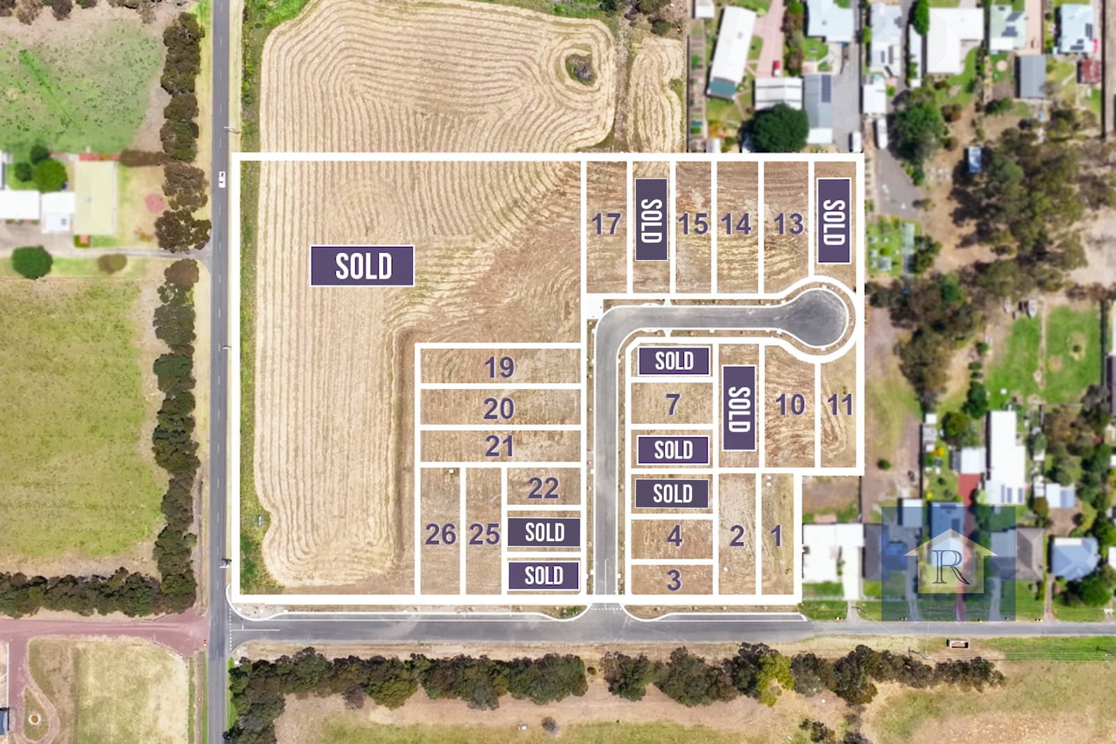 Olive Court Estate - Colac Aerial