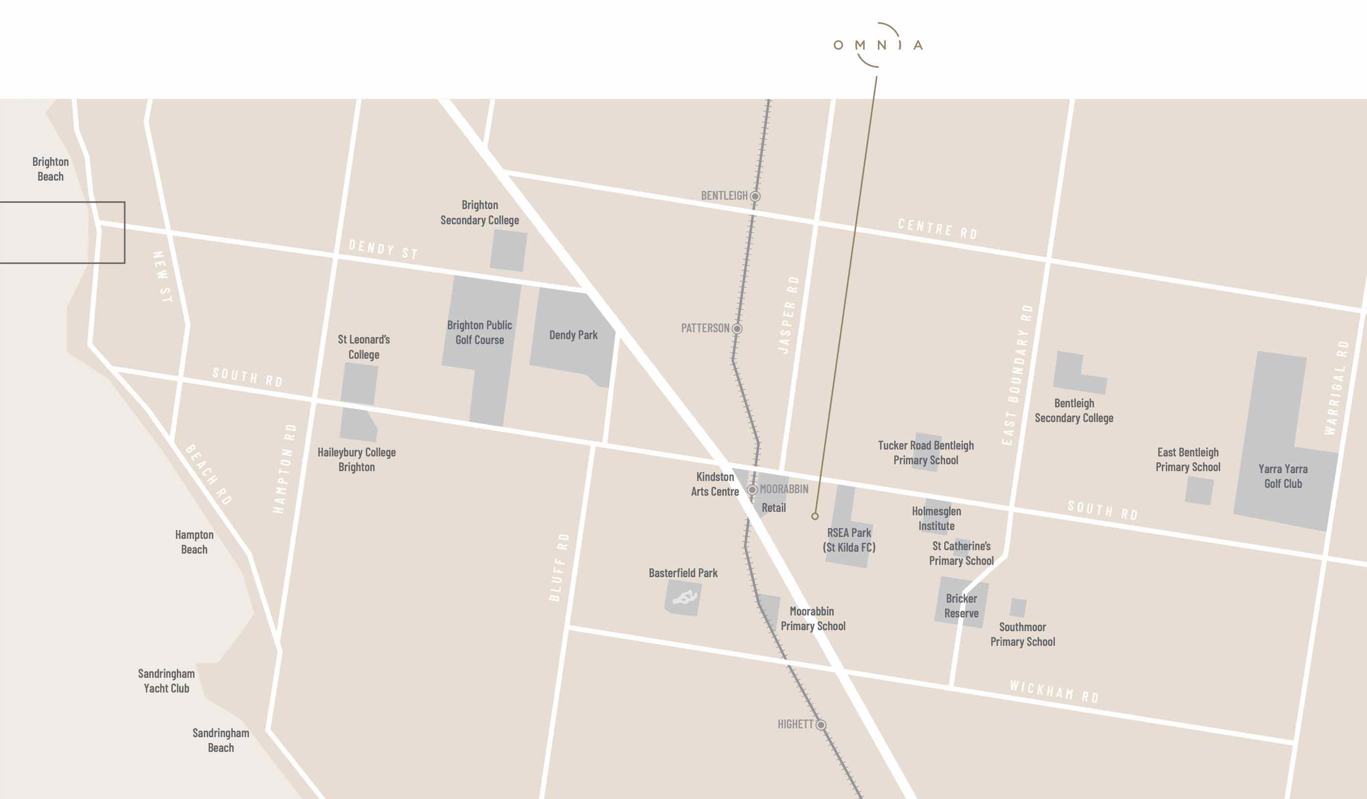 Omnia Estate - Moorabbin Location map