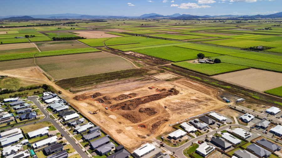 Ooralea Waters Estate - Bakers Creek Construction Progress