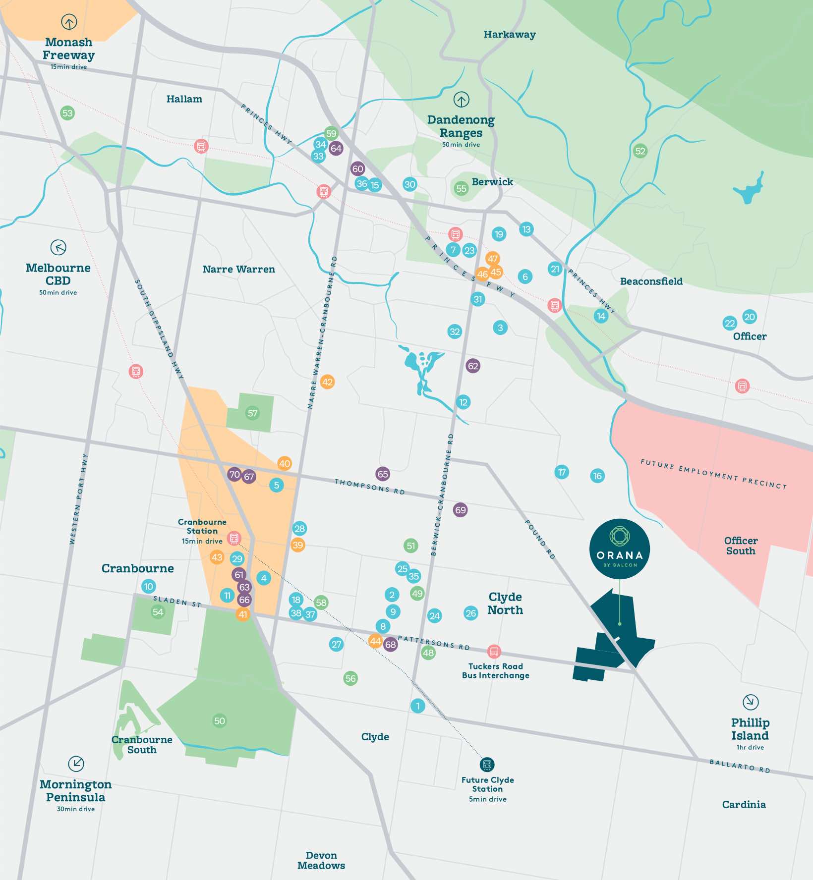 Orana Estate - Clyde North Location m Location Map
