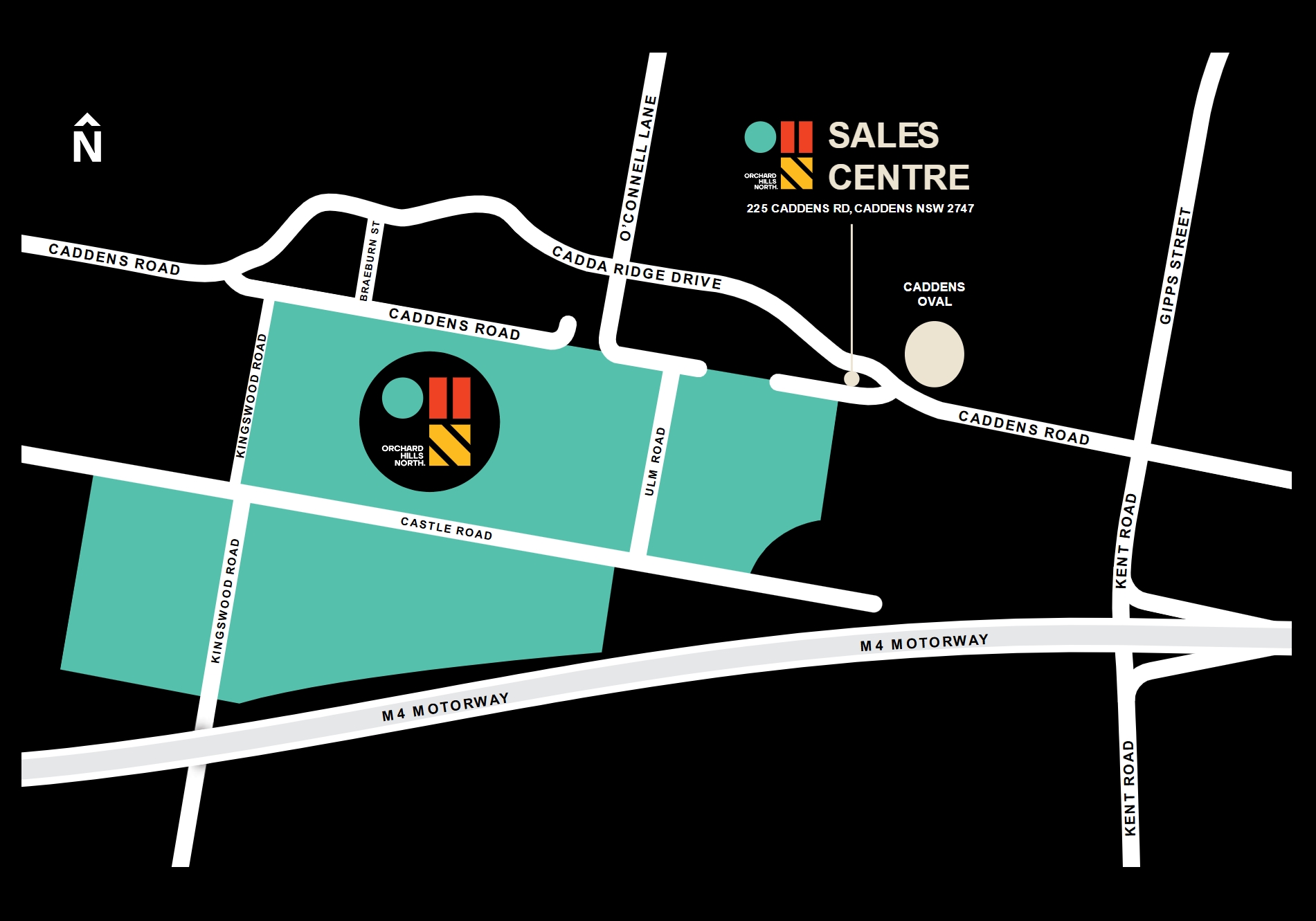 Orchard Hills North Estate - Orchard Hills Location Map