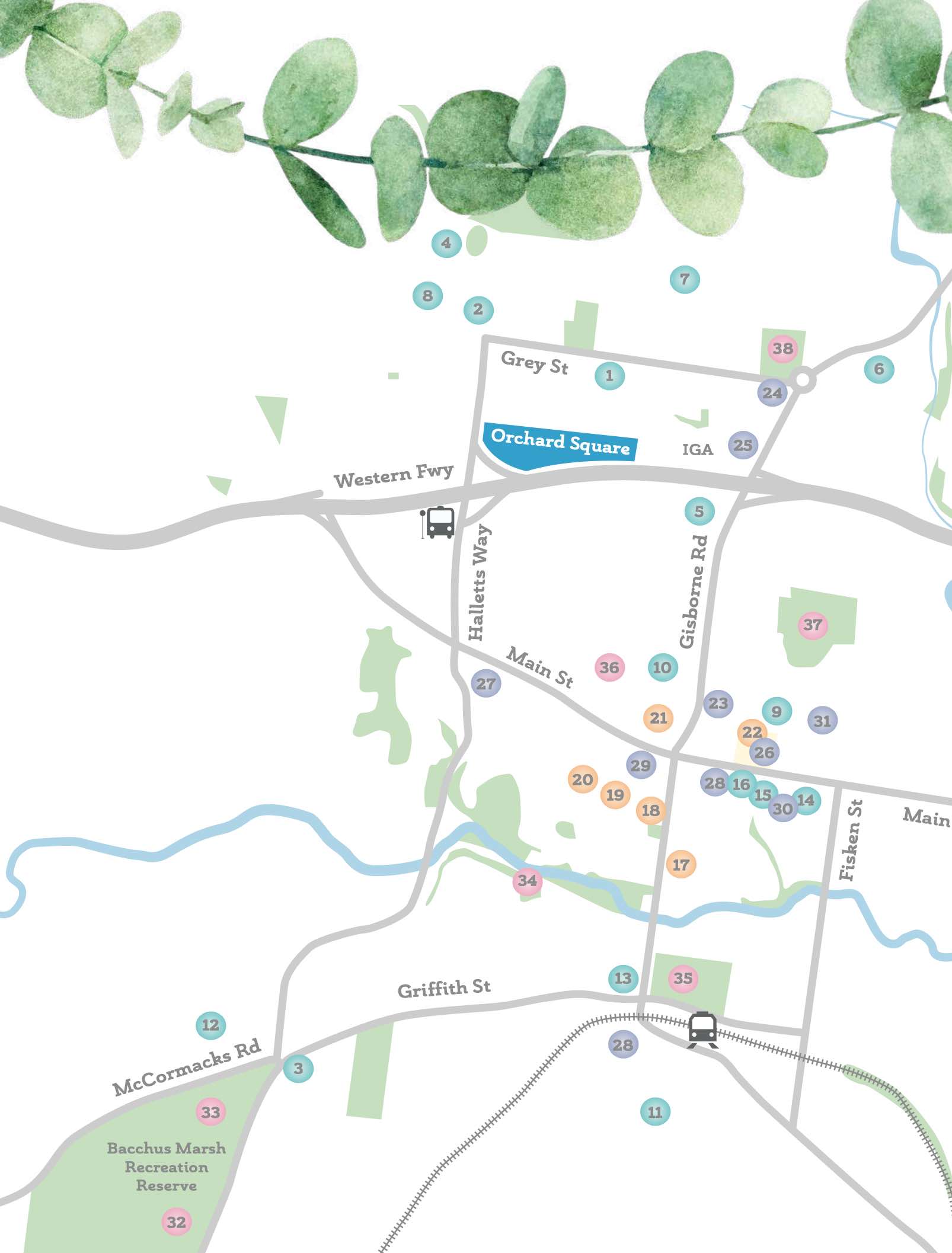Orchard Square Bacchus Marsh Location m Location Map