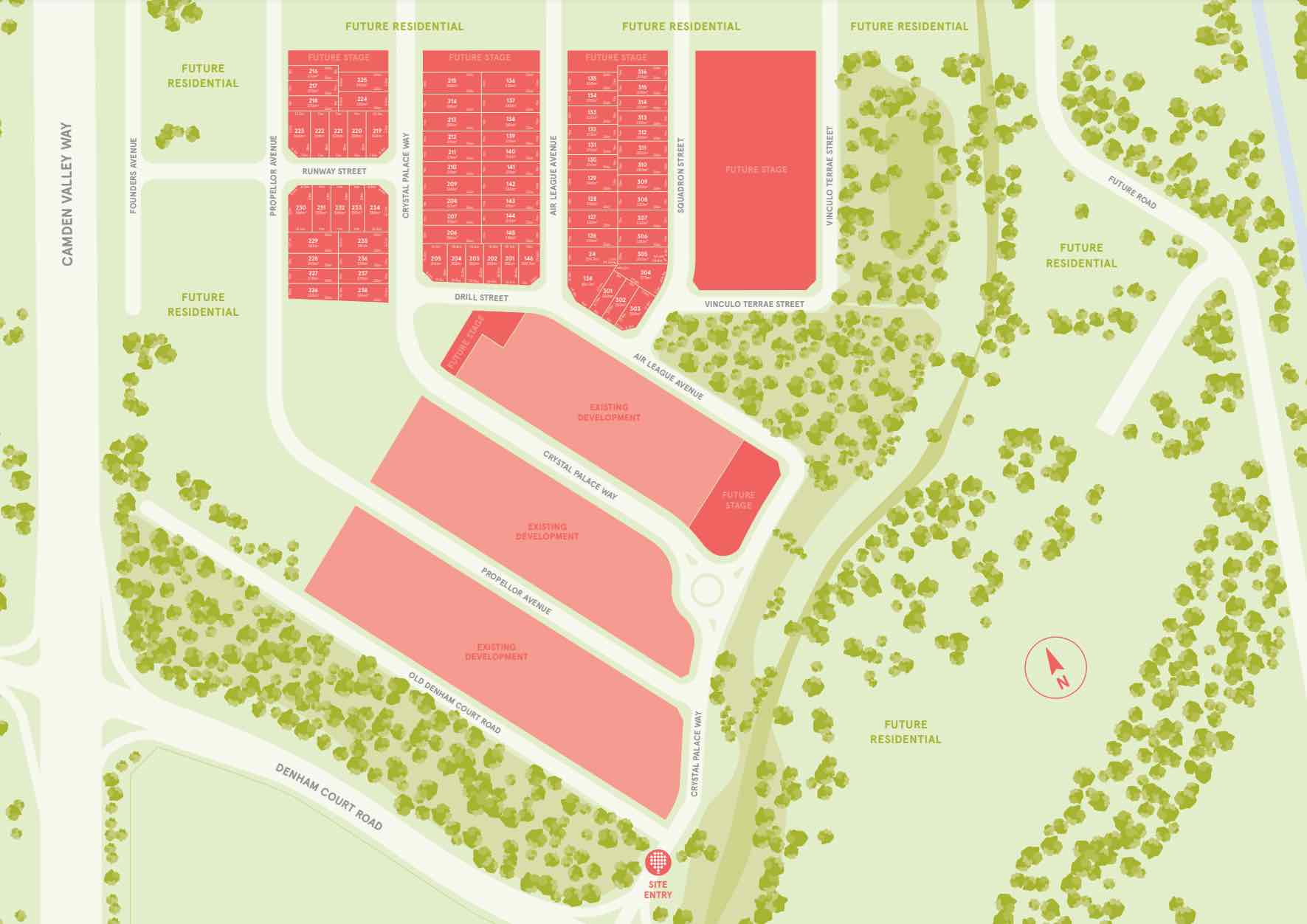 Orchid Lane Estate - Leppington Location map