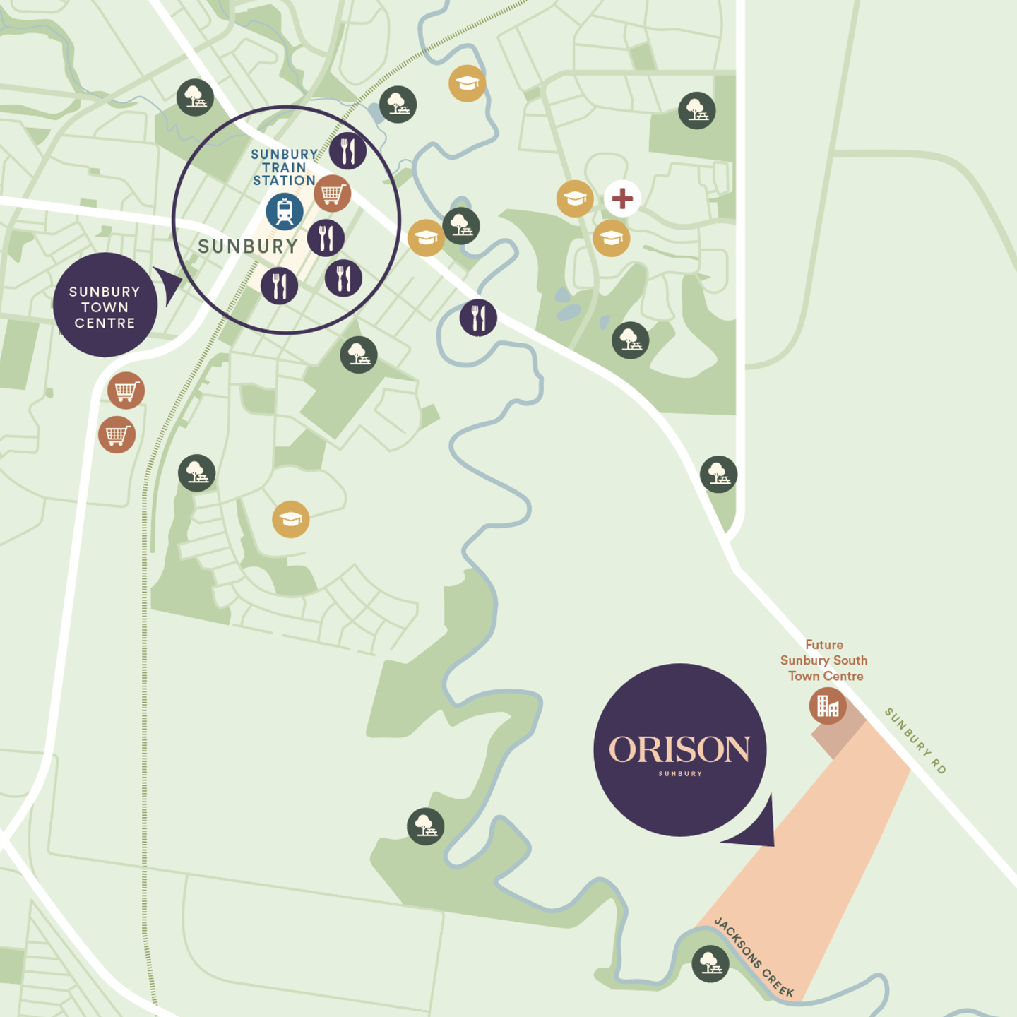 Orison Estate - Sunbury Location Map