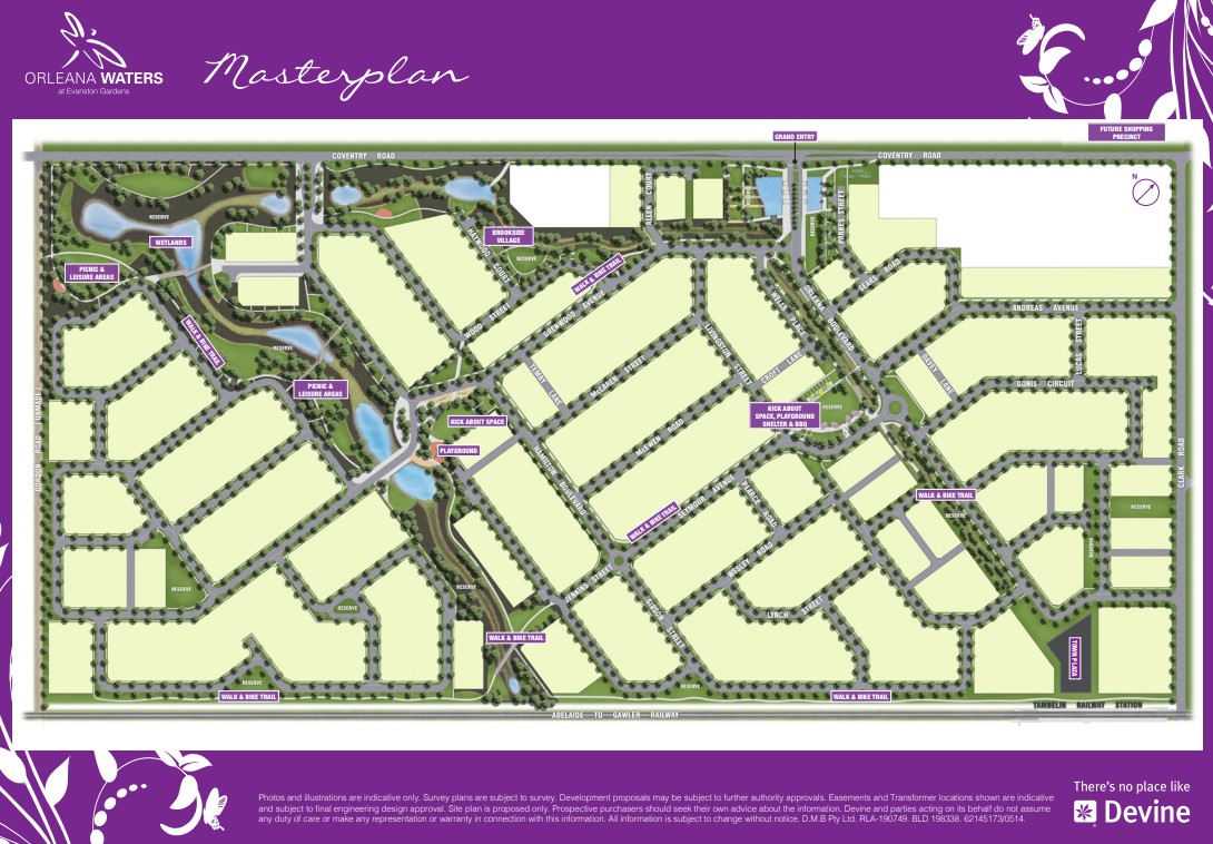 Orleana Waters Estate - Evanston Gard Masterplan