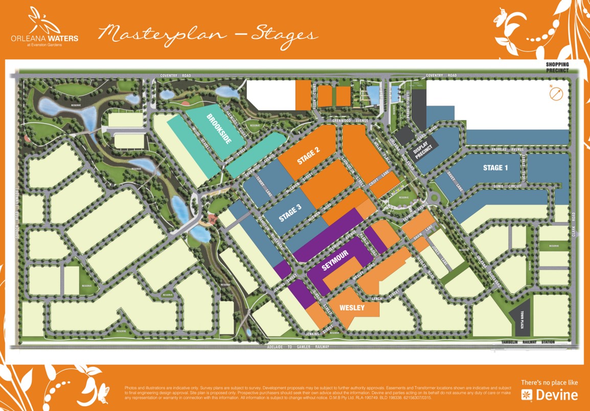Orleana Waters Estate - Evanston Garden Release Map