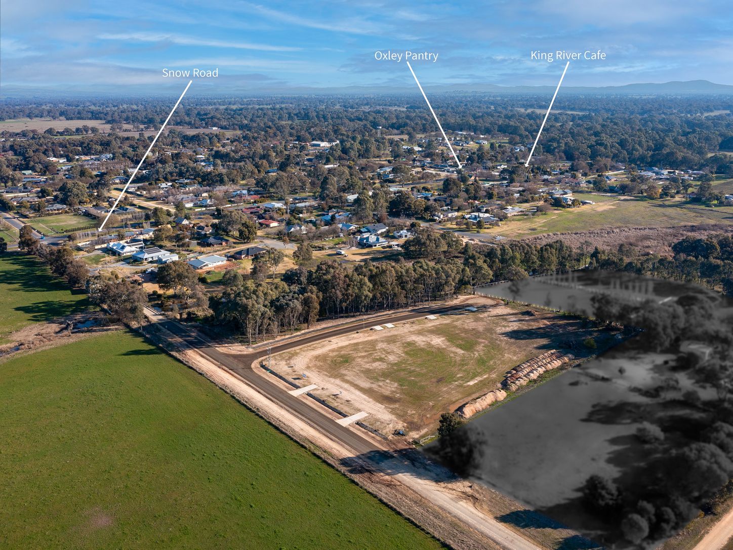 Oxley Plains Road - Oxley Aerial