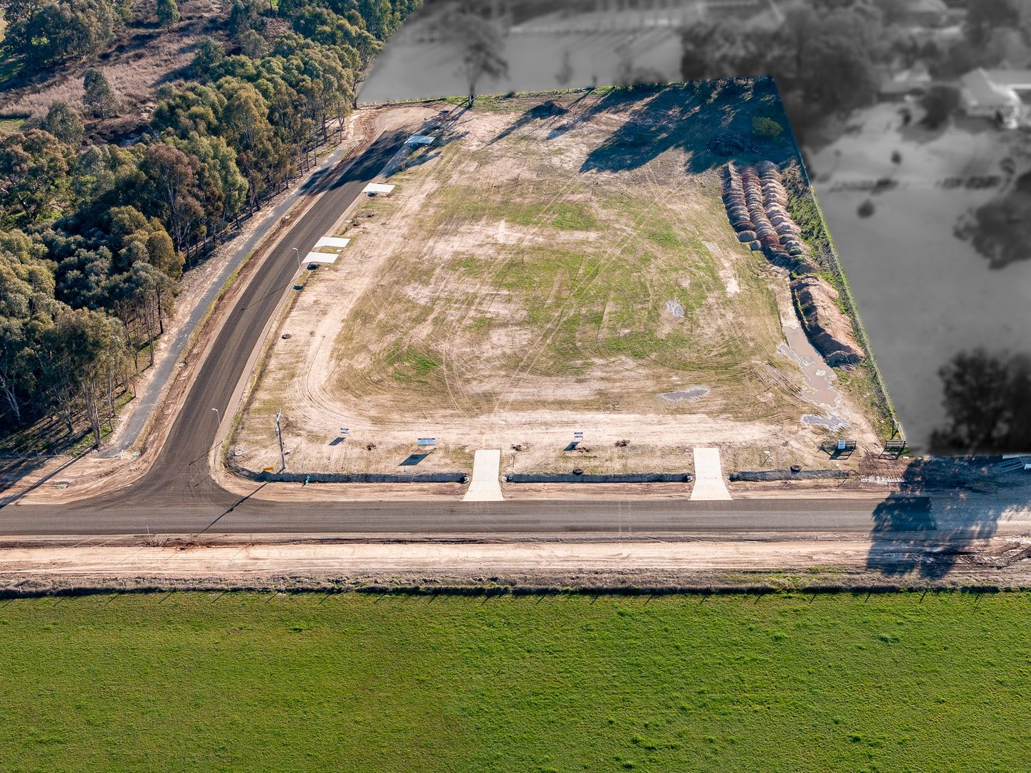 Oxley Plains Road - Oxley Aerial