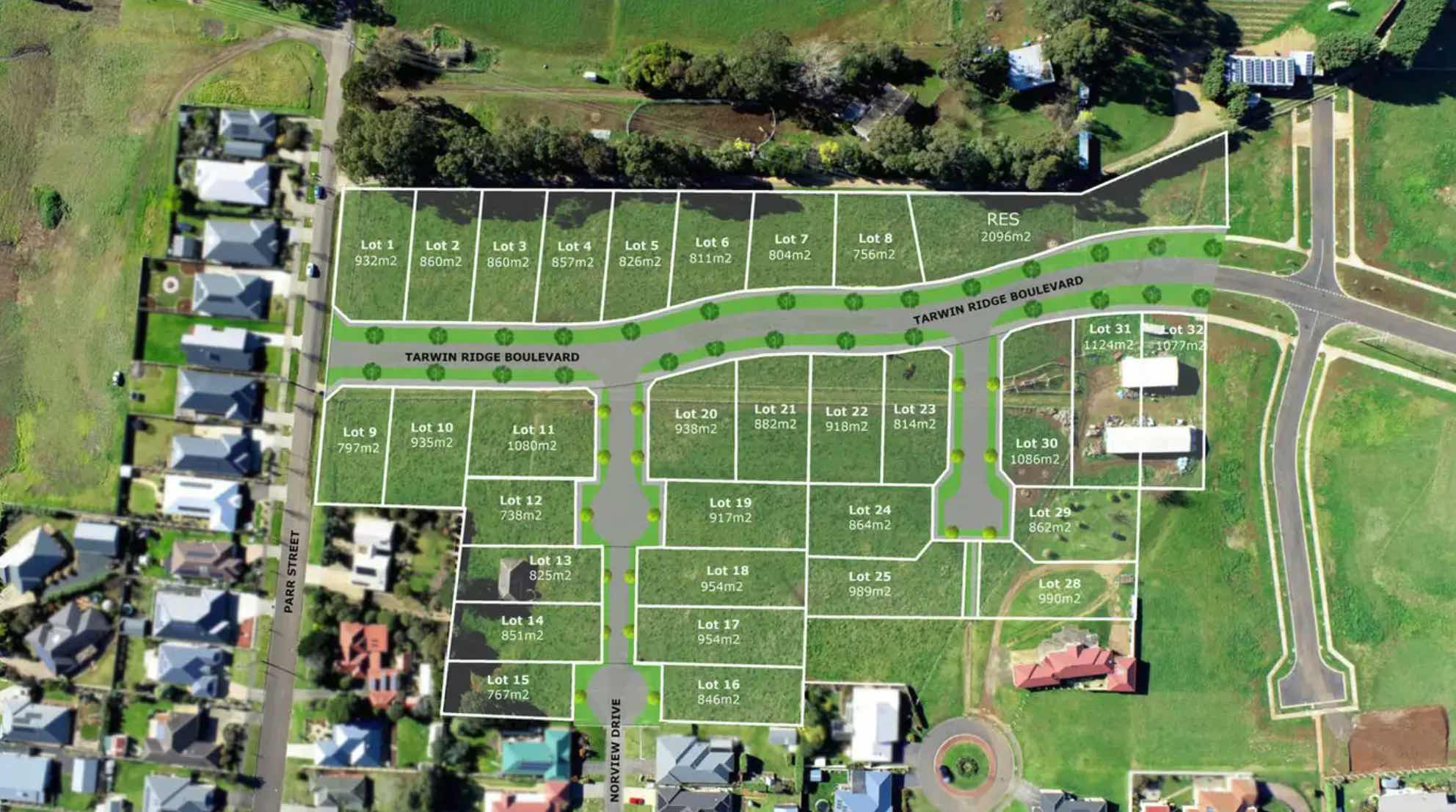Panorama Estate - Leongatha Release Map
