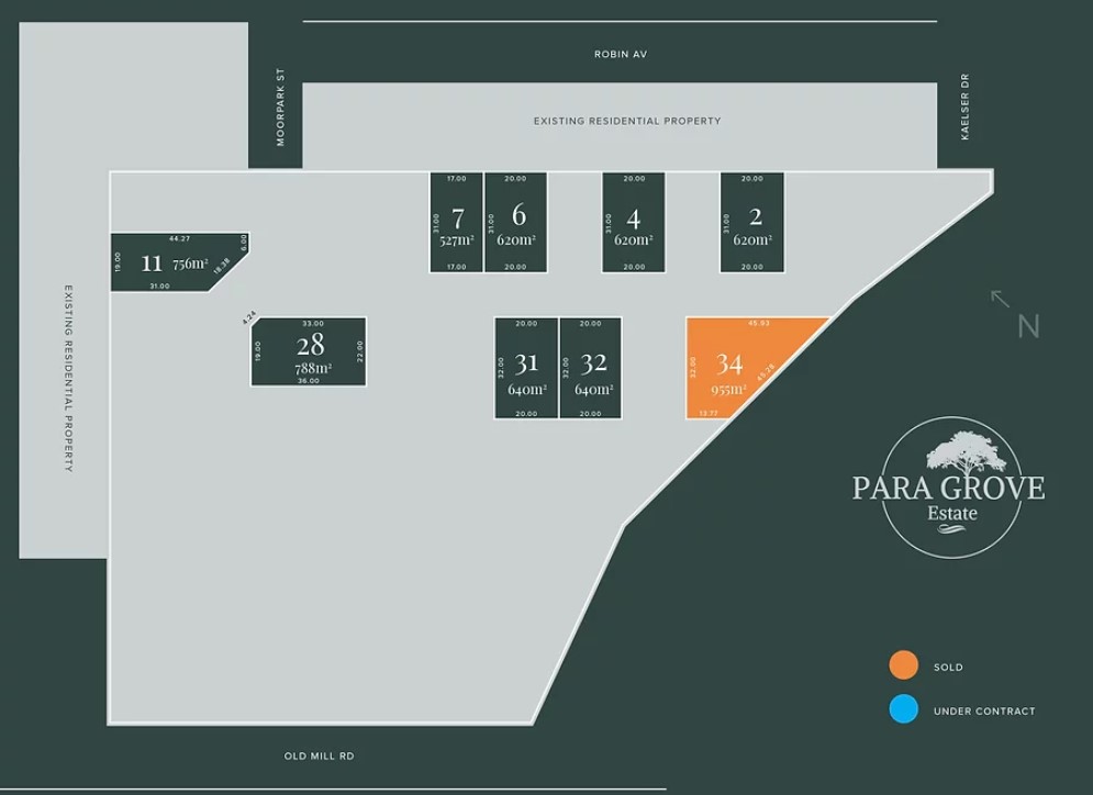 Para Grove Estate - Nuriootpa Release Map