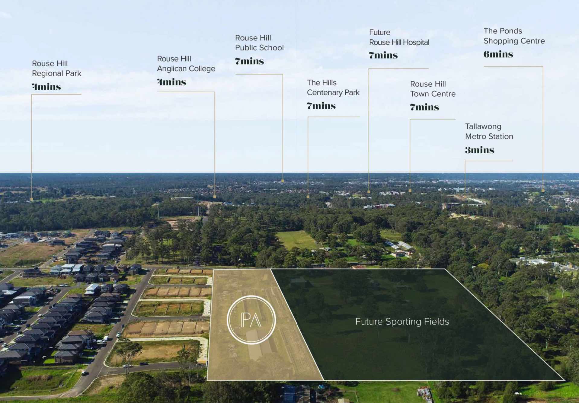 Park Avenue Estate - Rouse Hill Aerial