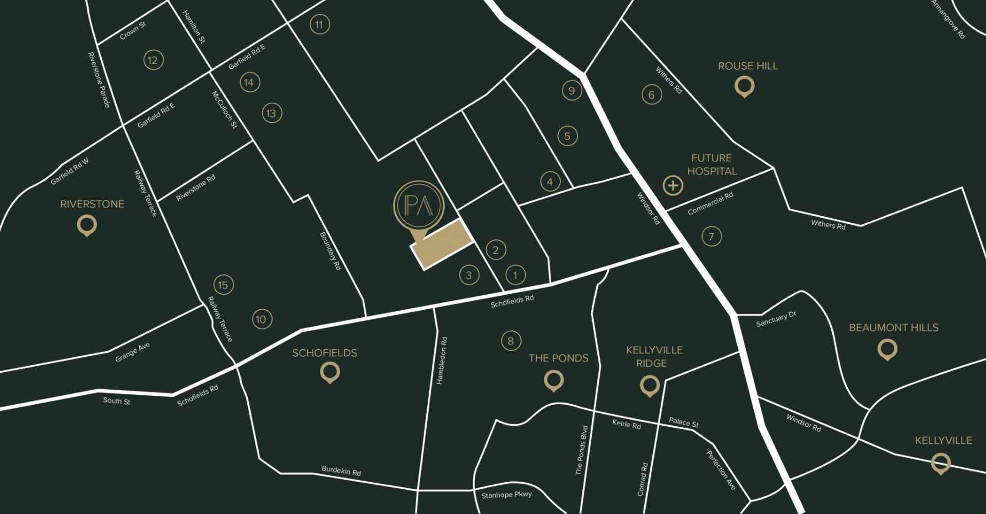 Park Avenue Estate - Rouse Hill Location map