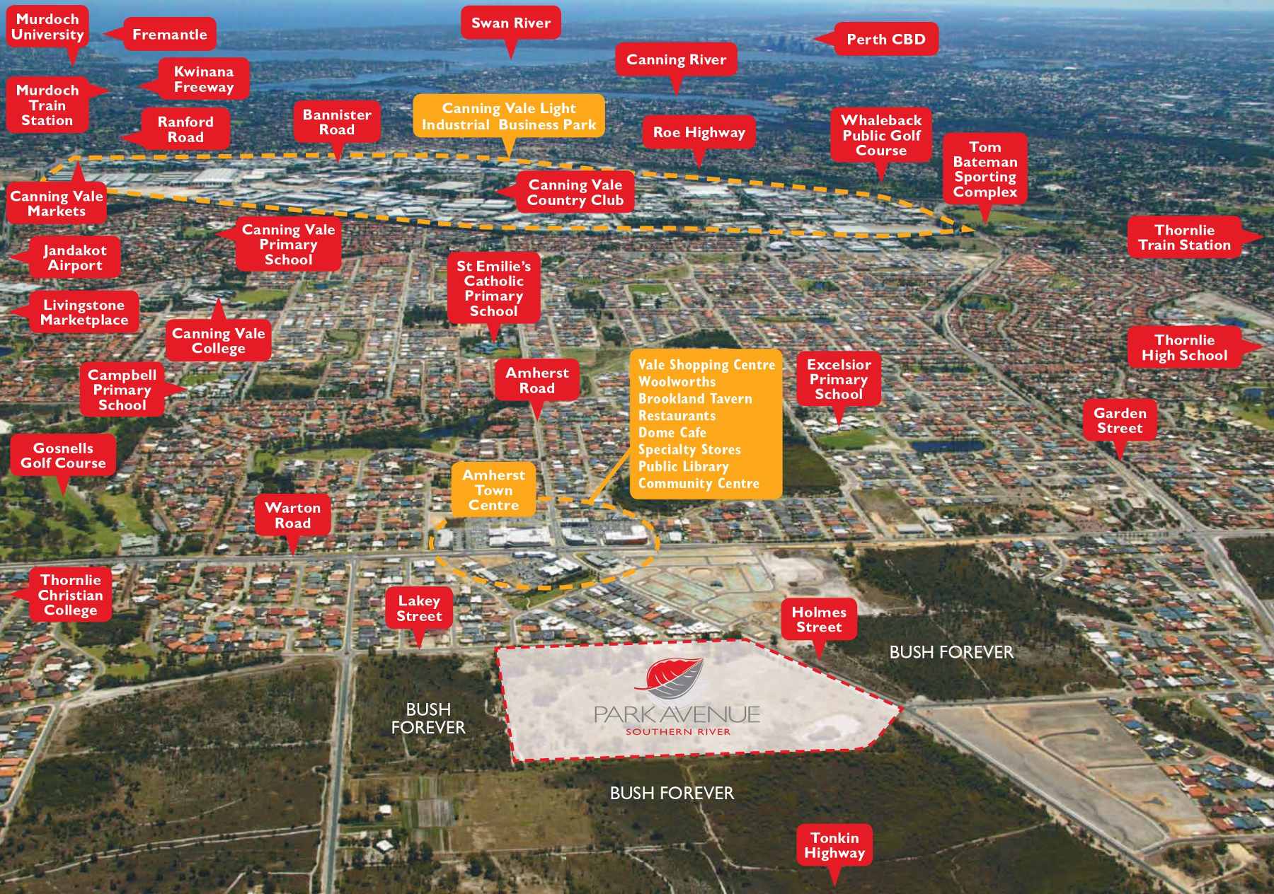 Park Avenue Estate - Southern River Aerial