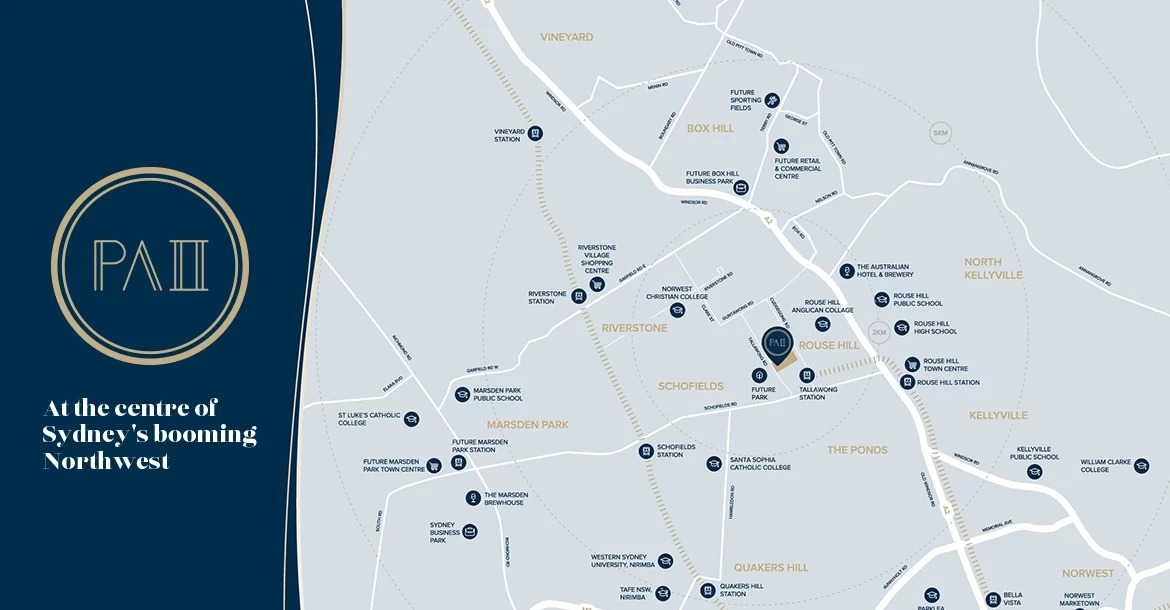 Park Avenue II Estate - Rouse Hill Location Map