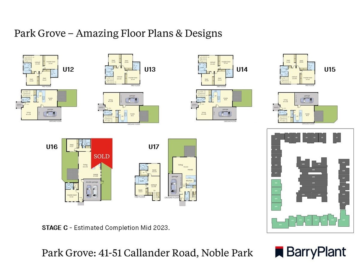 Park Grove Estate - Noble Park Floorplan