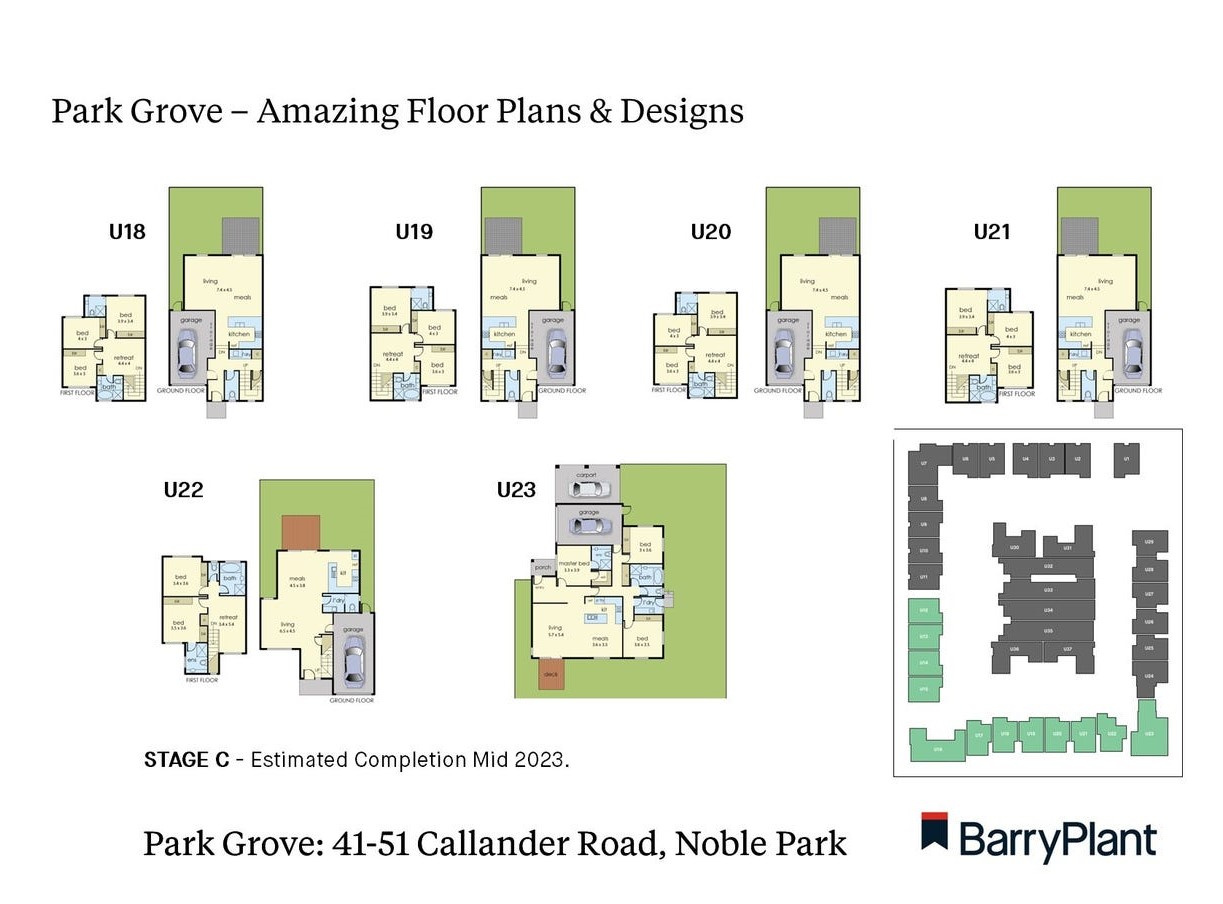 Park Grove Estate - Noble Park Floorplan