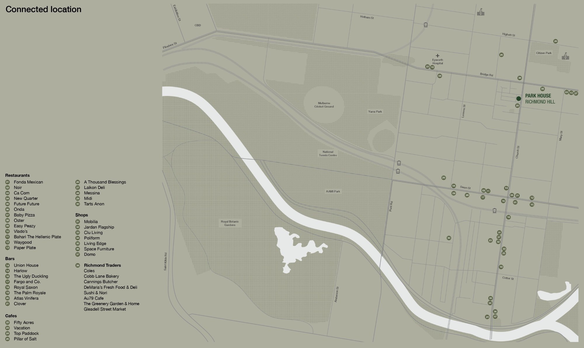 Park House Estate - Richmond Location Map
